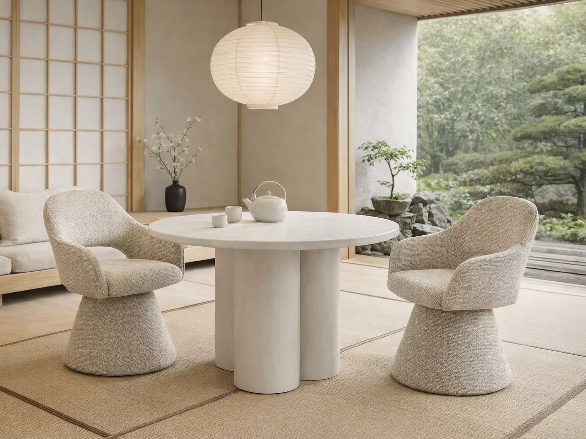 Tafel Detroit 962 (Ecru wit)