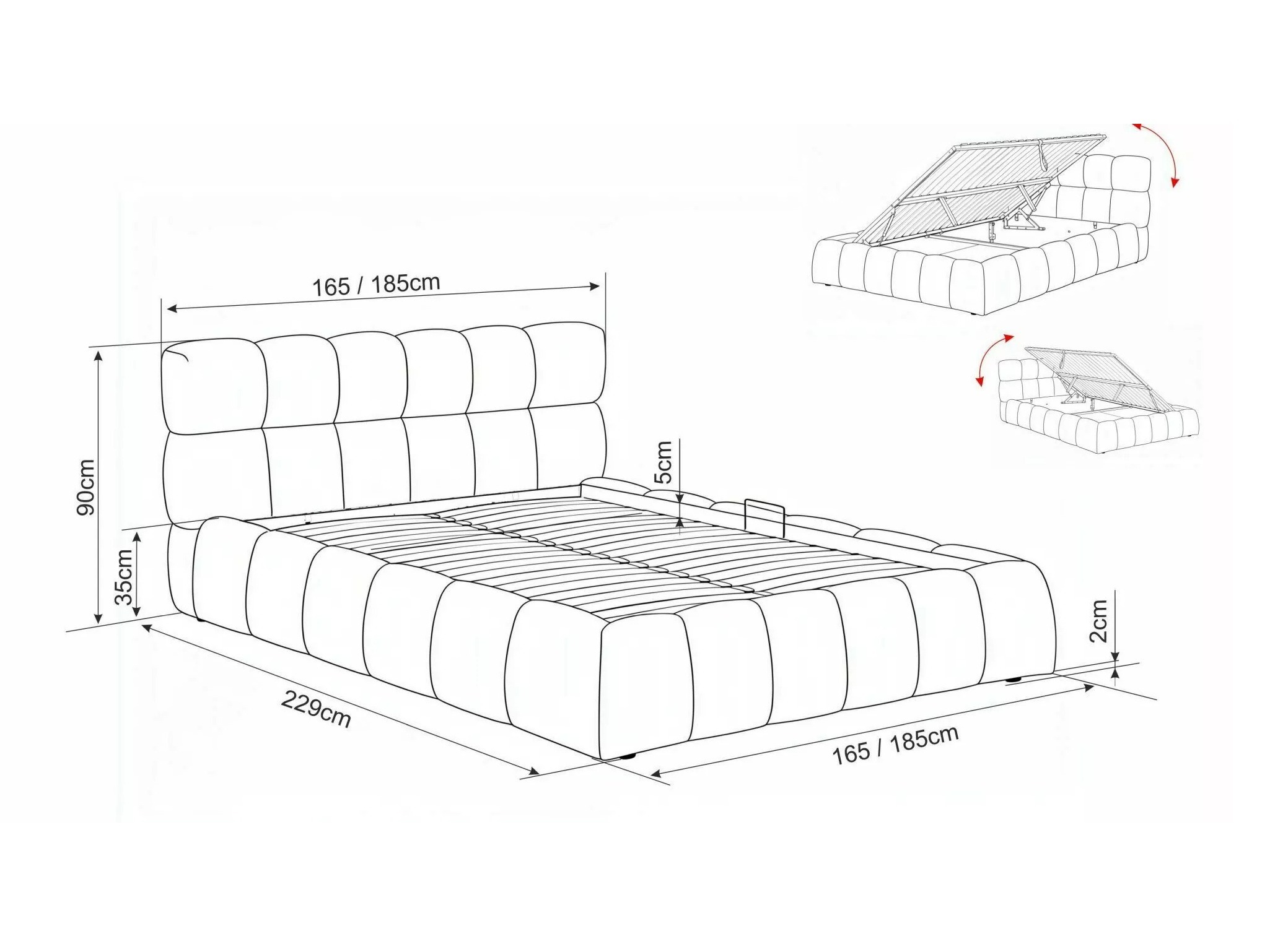 Bed Detroit 969 (Bluvel 40)