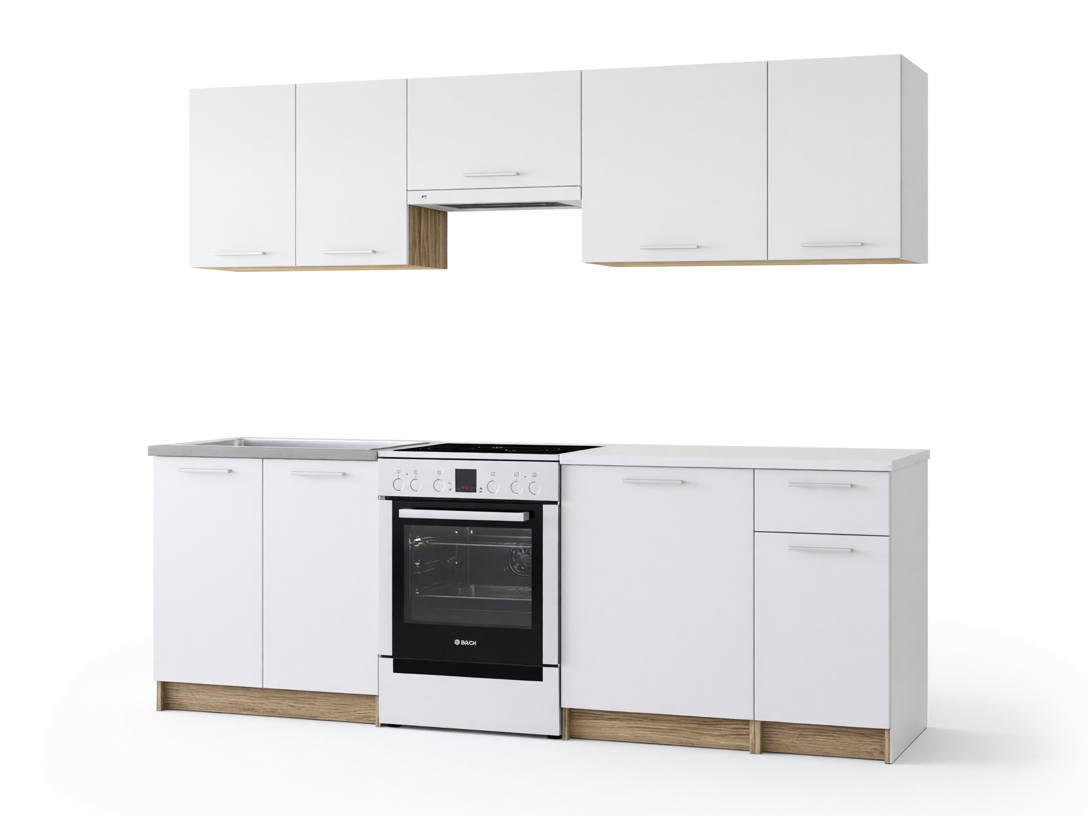 Keukenset Houston 856 (Wit + Sonoma eik)