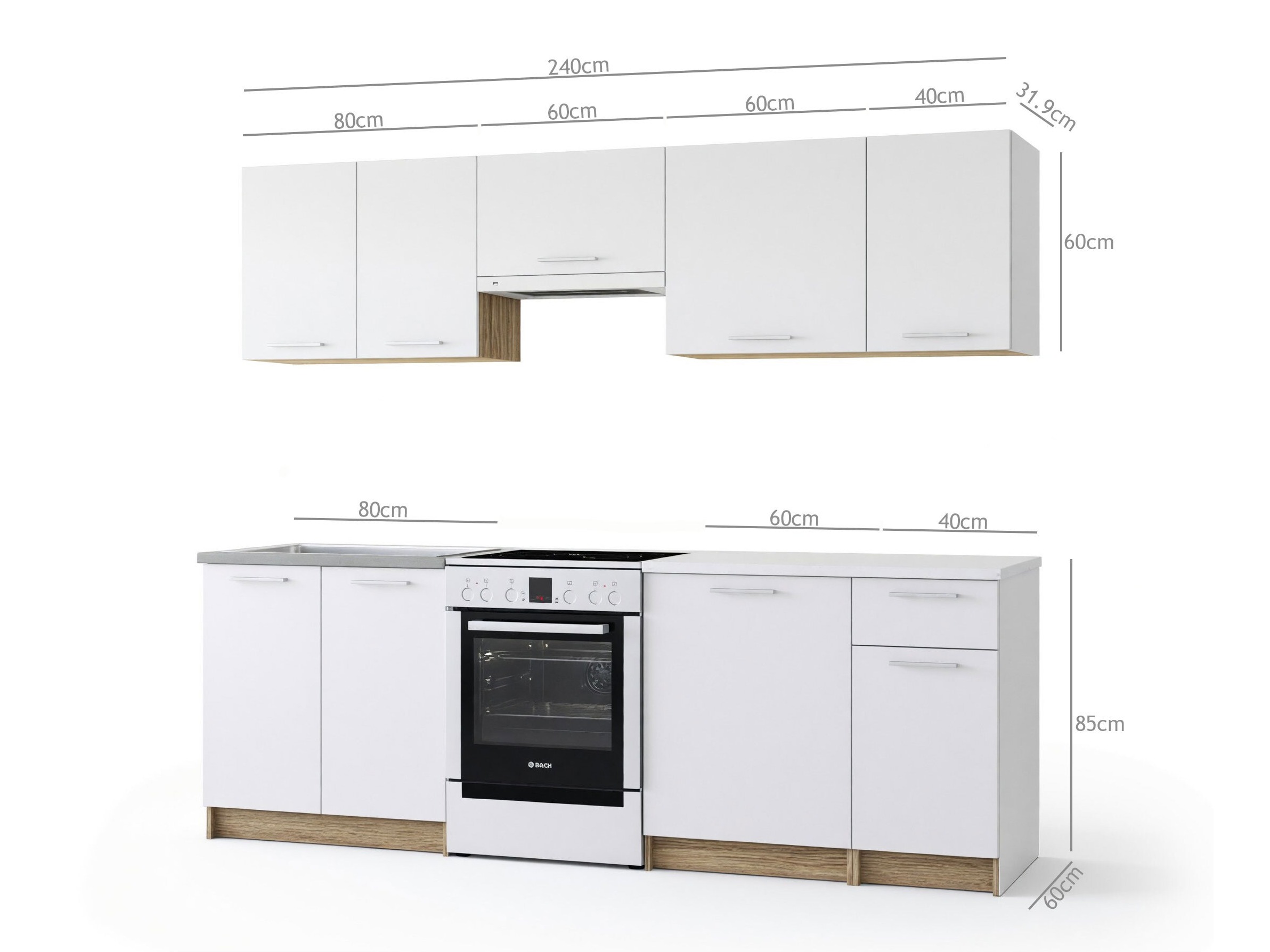 Keukenset Houston 856 (Wotan eik + Antraciet)