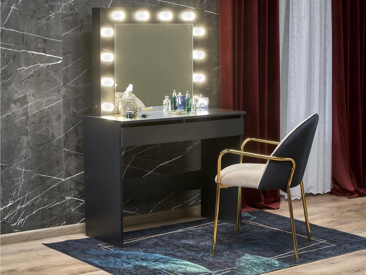 Kaptafel Houston Gaudium (Zwart)