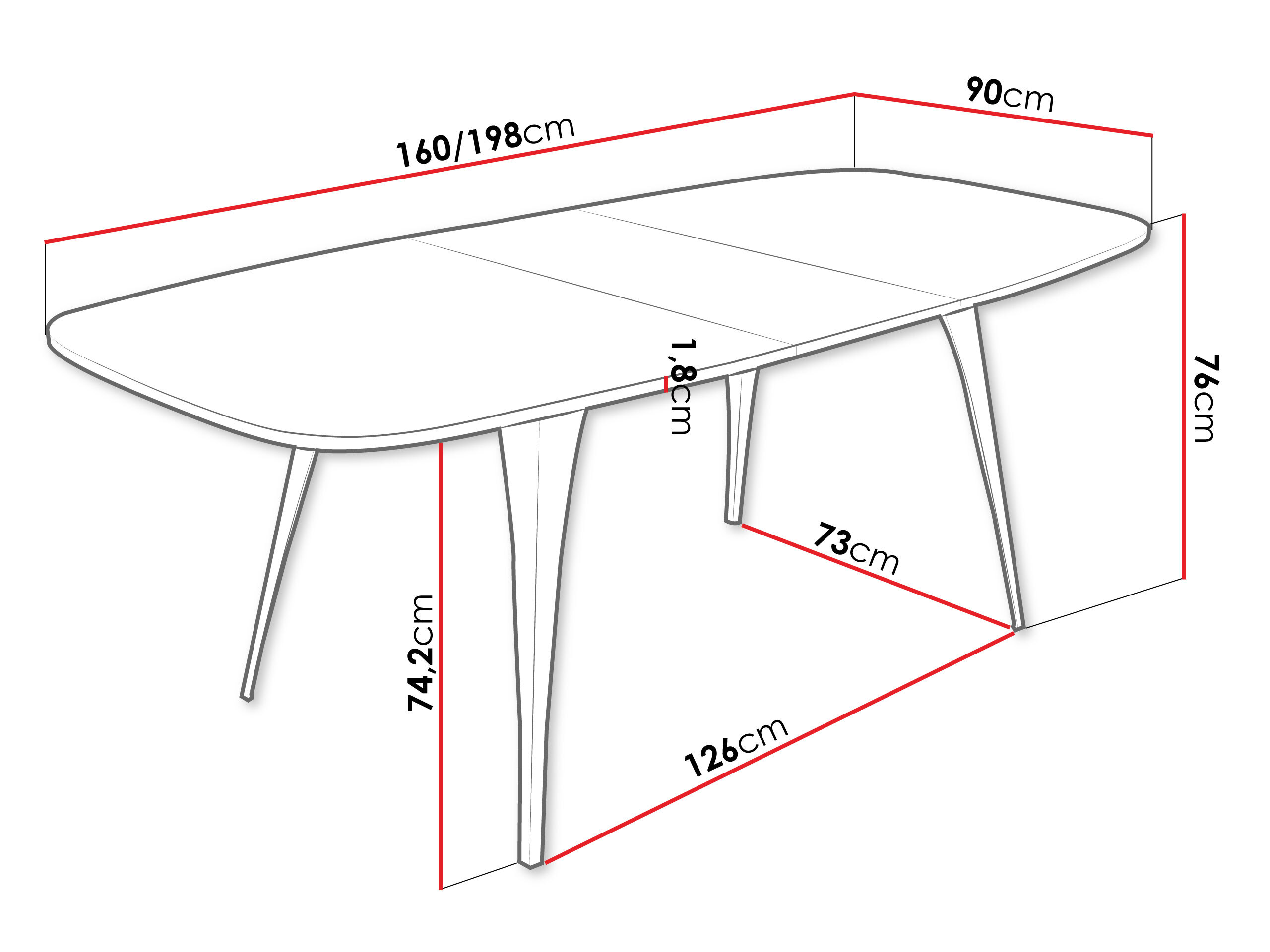Tafel Oswego 131 (Ambachtelijke gouden eik)