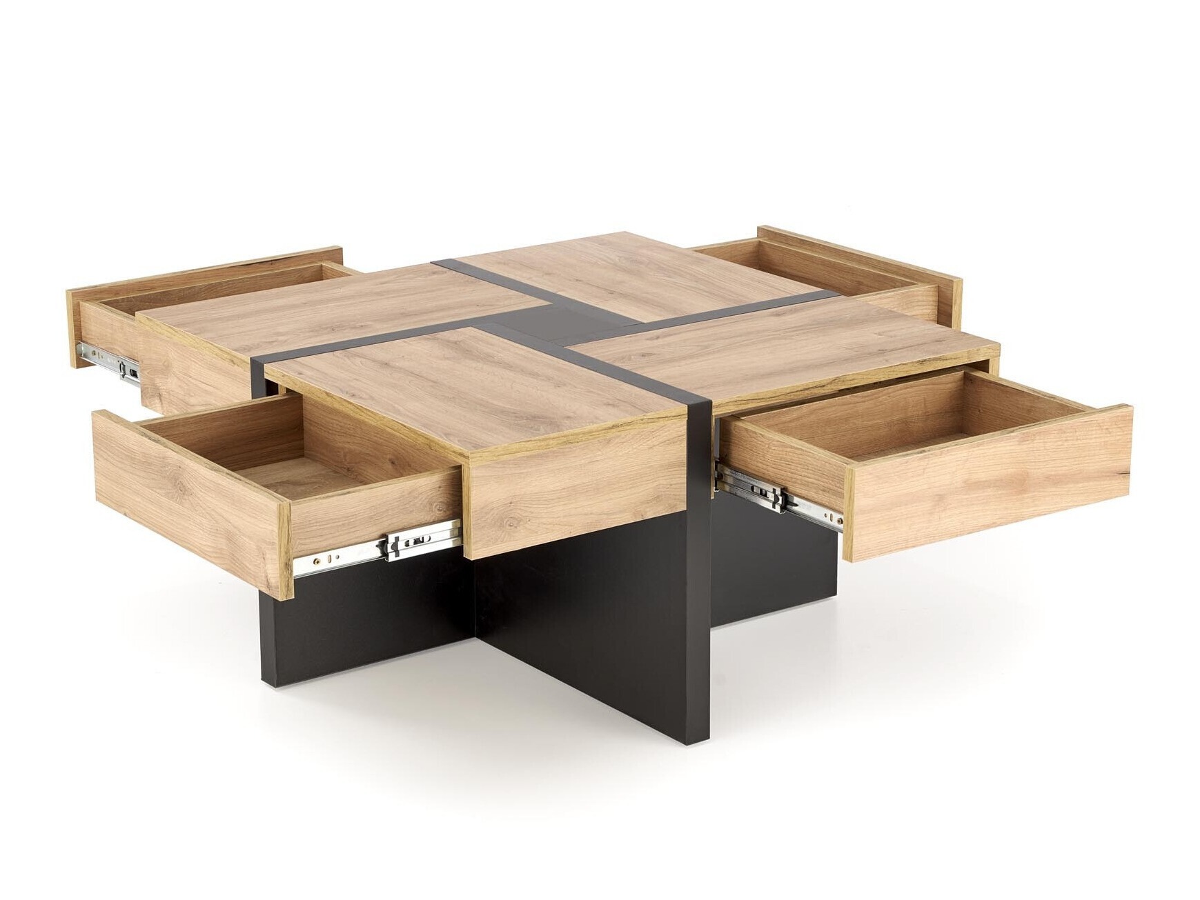Salontafel Houston 1698 (Craft eiken + Zwart)
