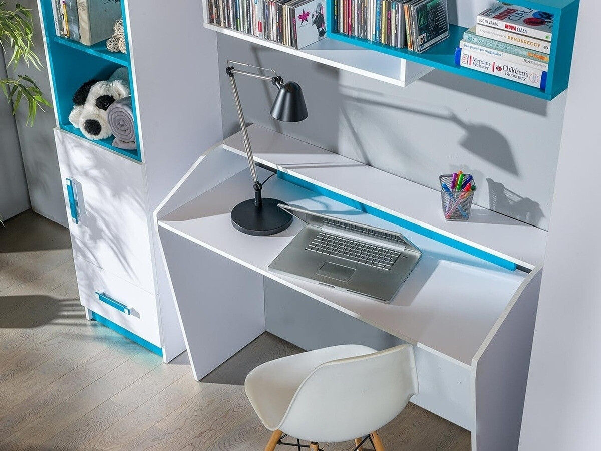 Bureau Lorlare 103 (Wit + Grijs)