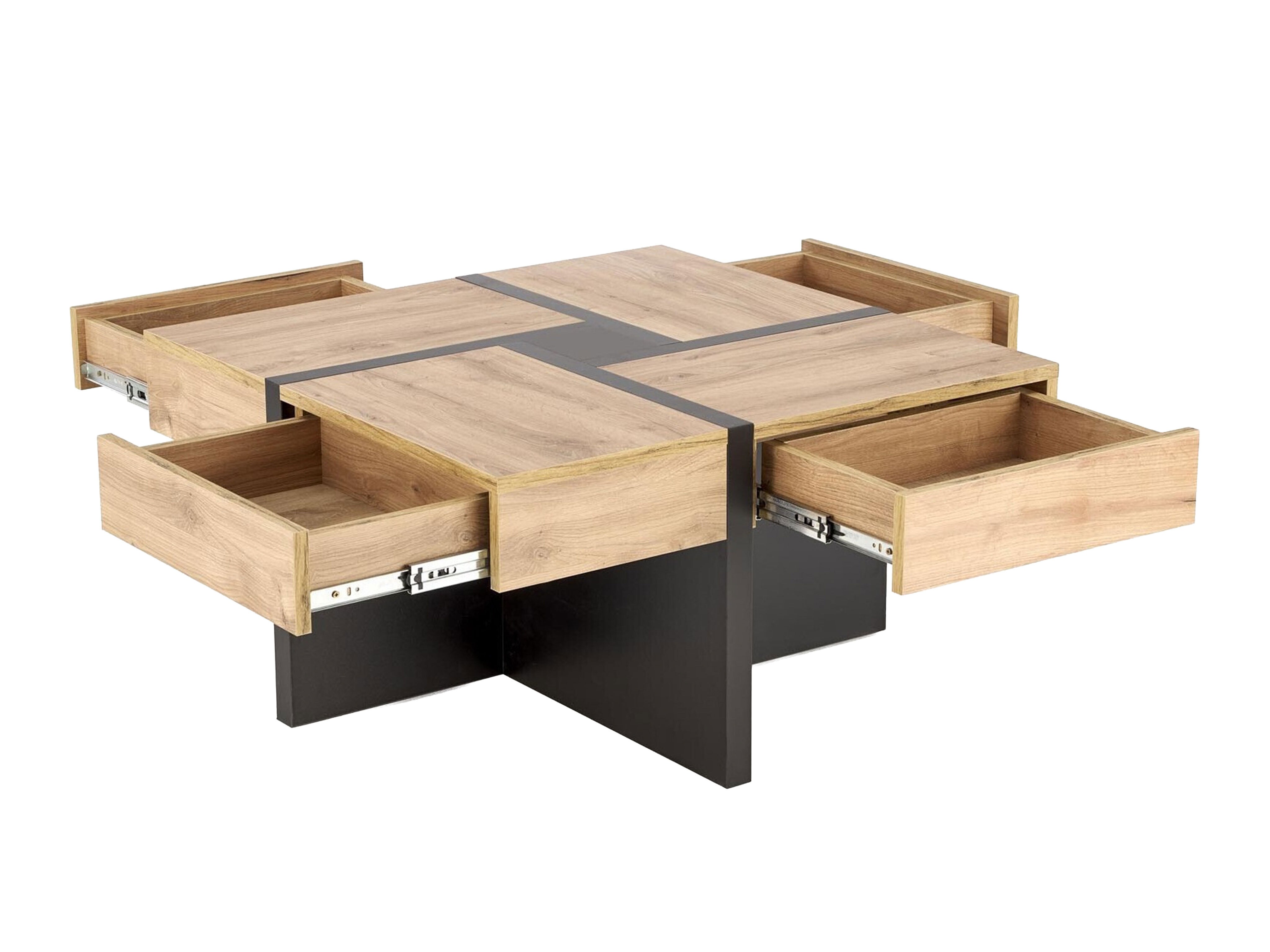 Salontafel Houston 1698 (Craft eiken + Zwart)