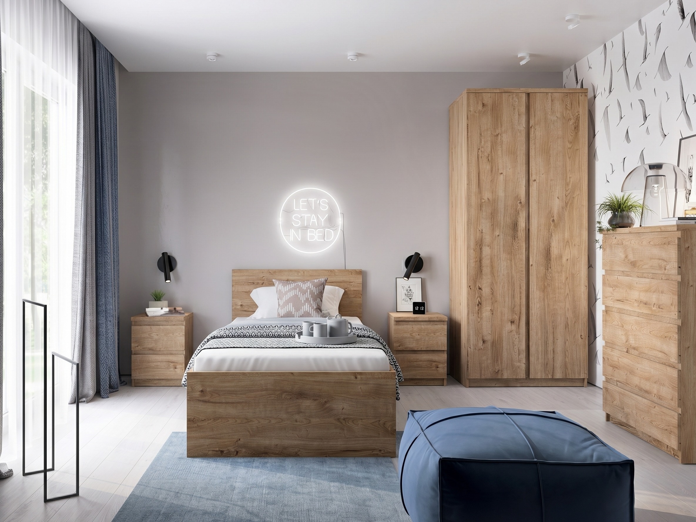 Bed Merfere 107 (Eiken)