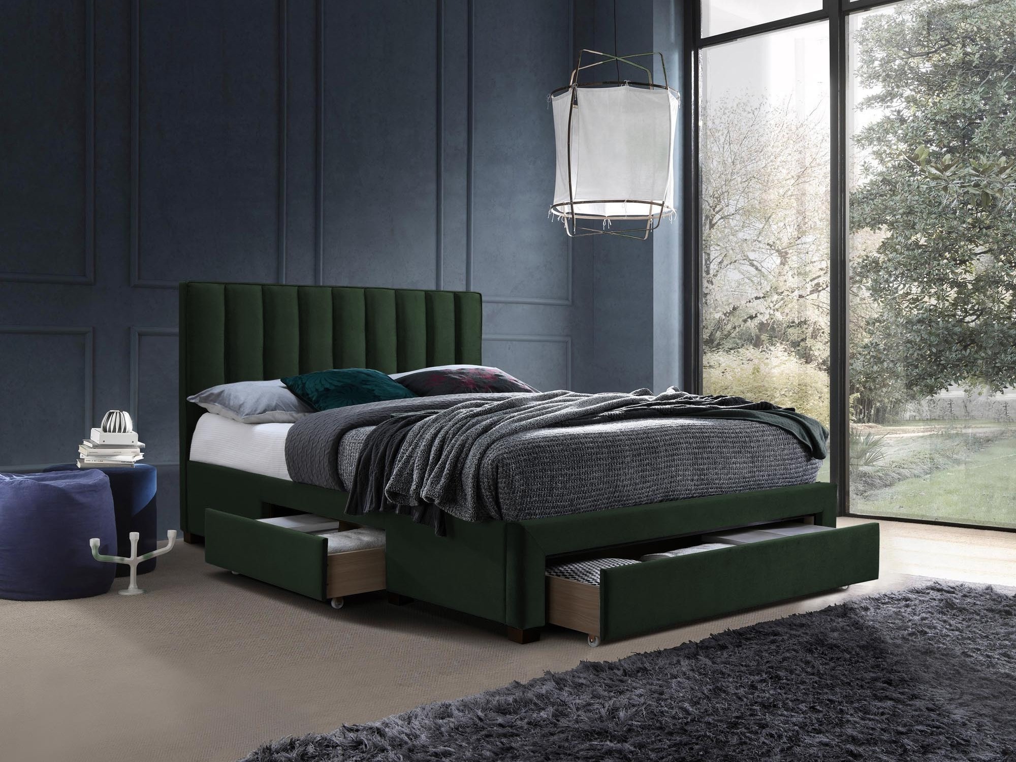 Bed Houston Fides (Donkergroen)