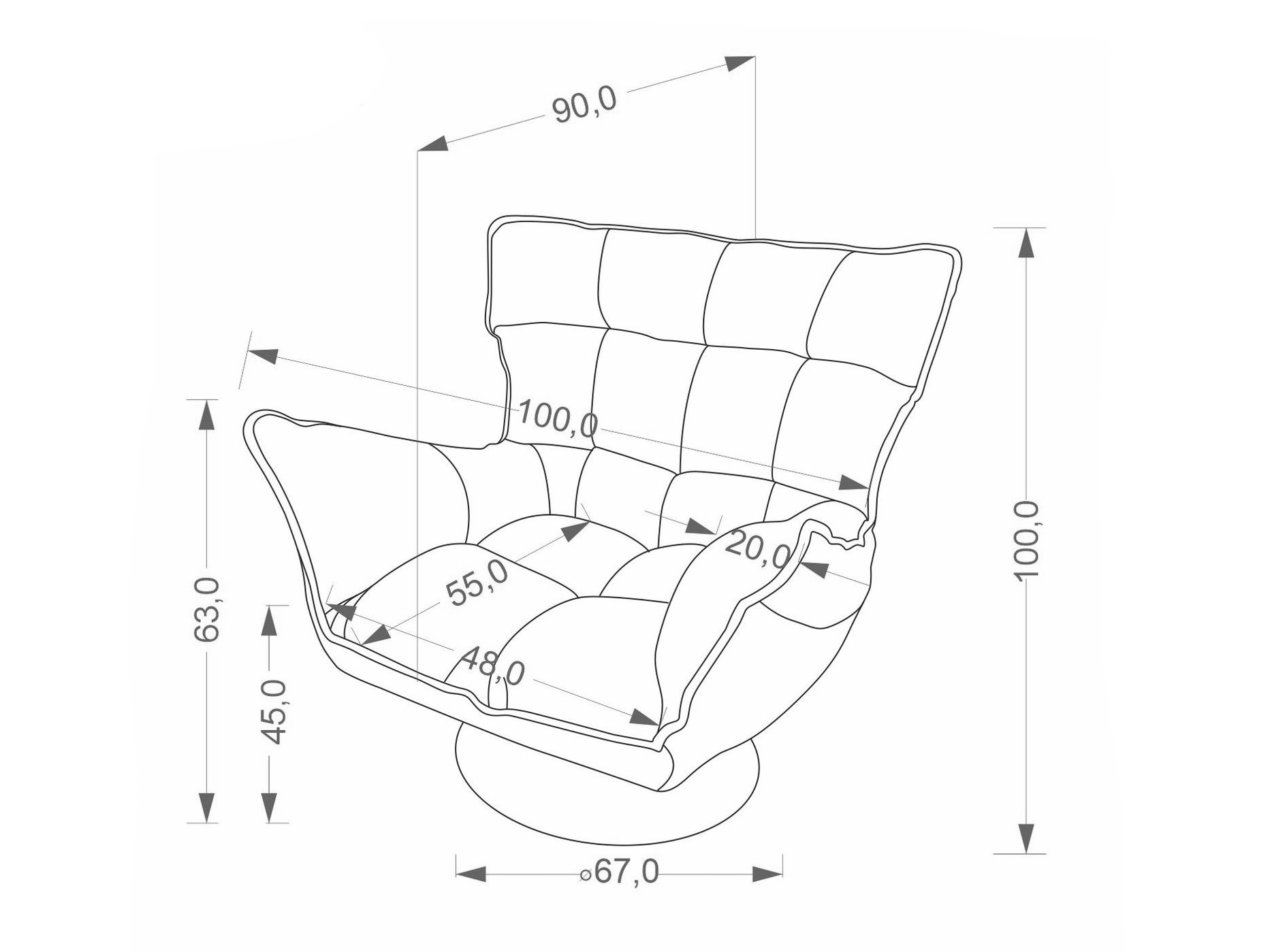 Fauteuil Houston 2149 (Cremona 14)