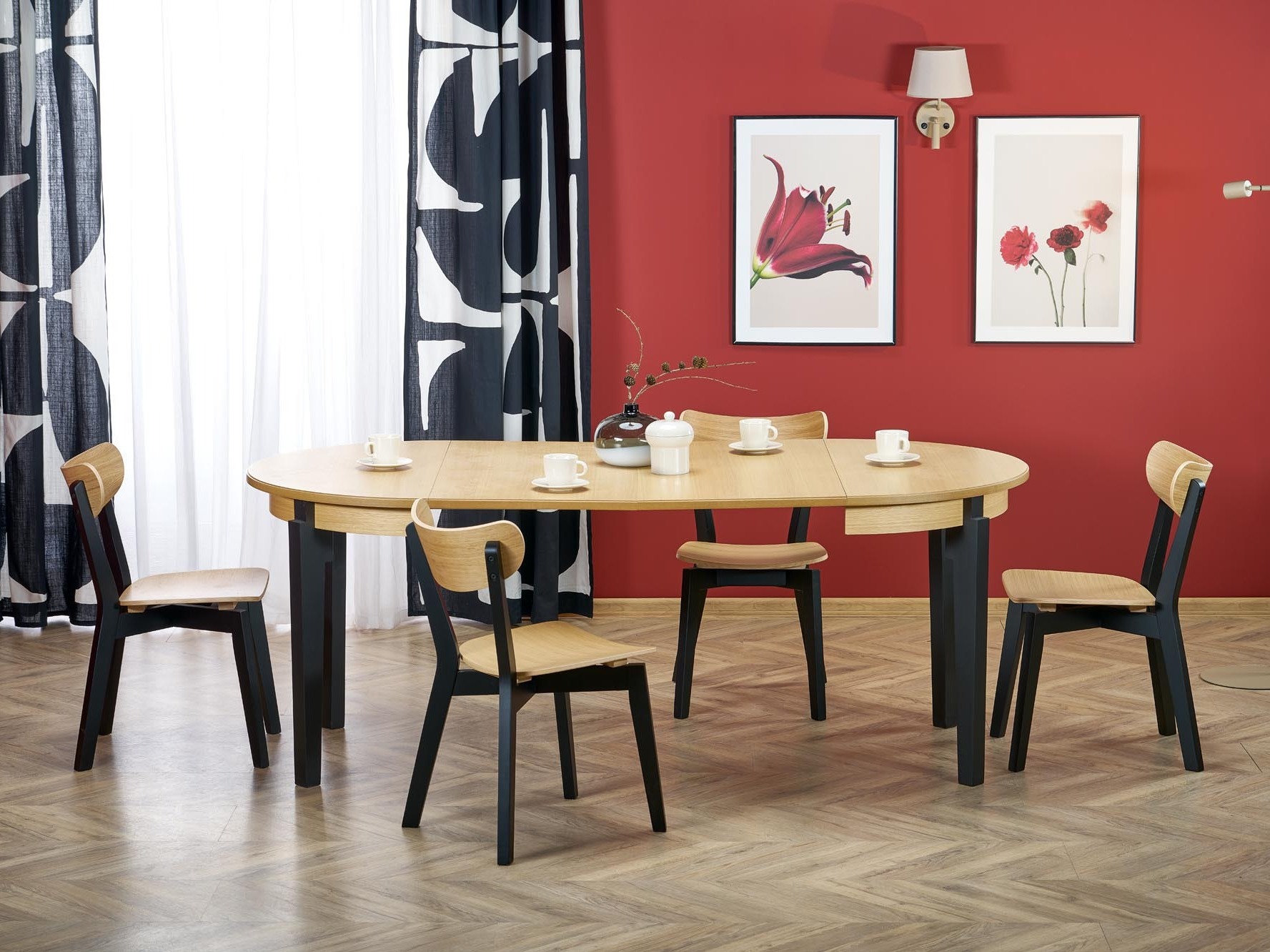 Tafel Houston 785 (Eiken + Zwart)