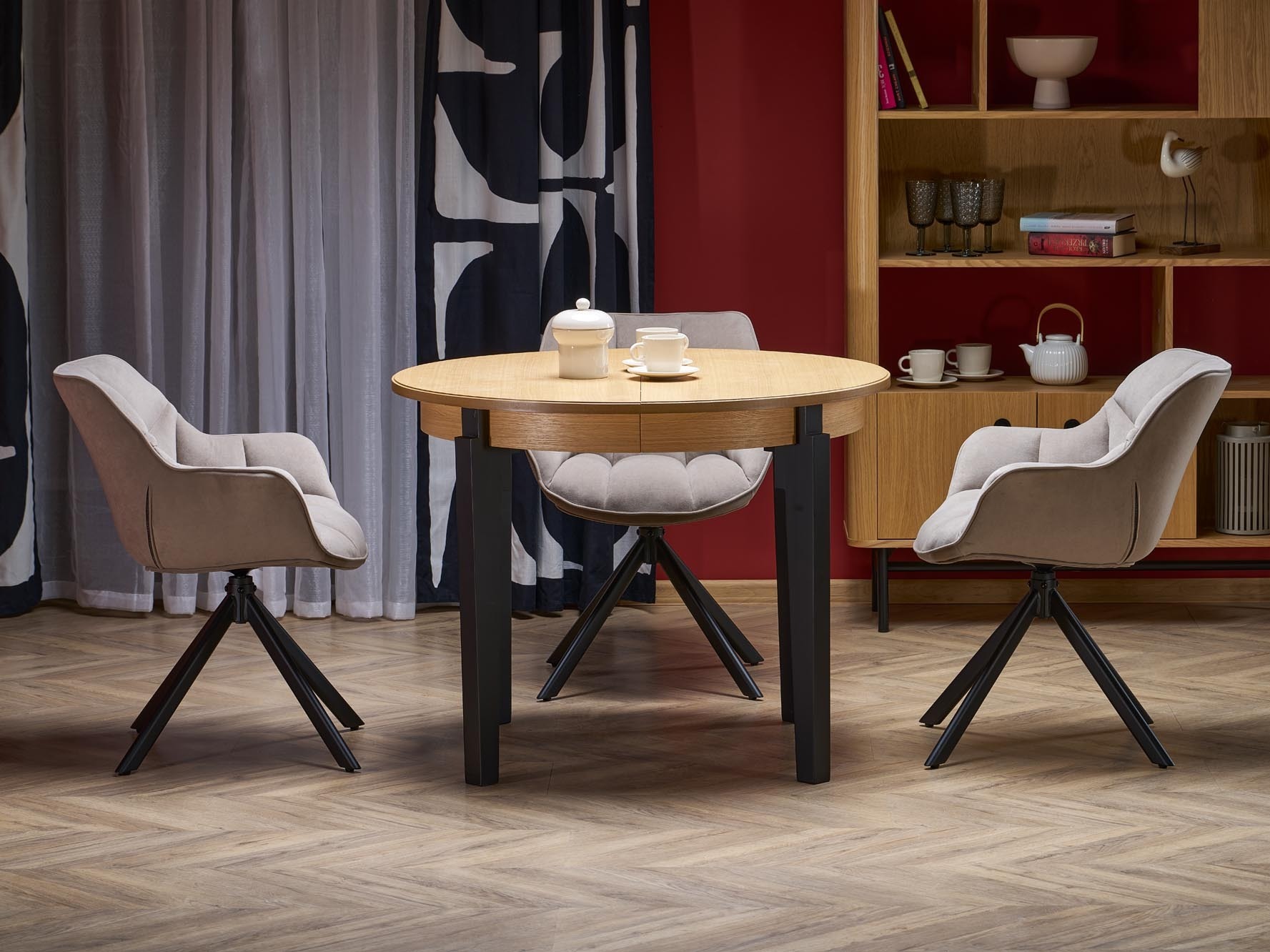 Tafel Houston 785 (Eiken + Zwart)
