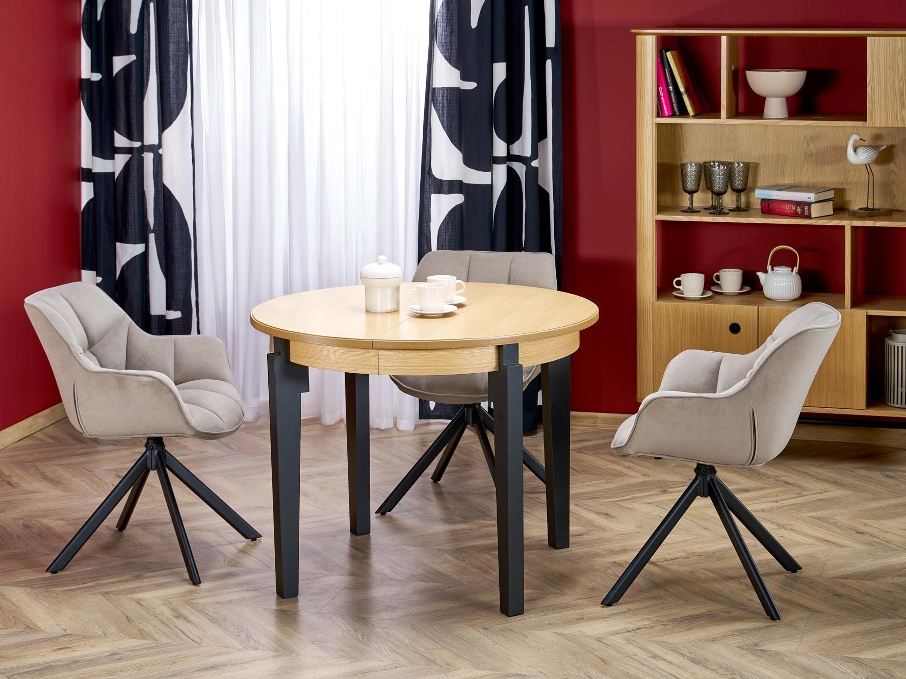 Tafel Houston 785 (Eiken + Zwart)