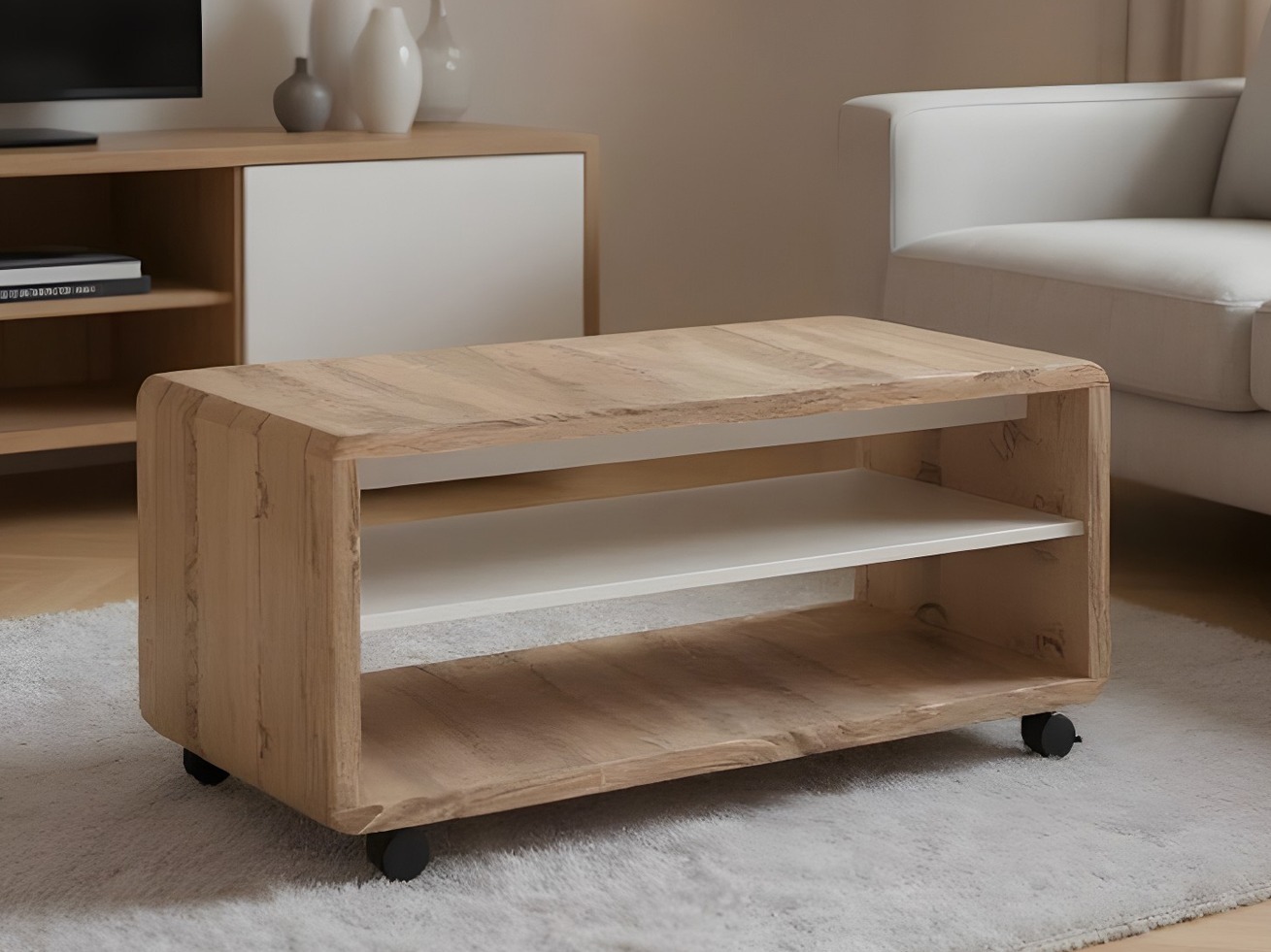 Salontafel Ontario 239 (Sonoma eik + Wit)