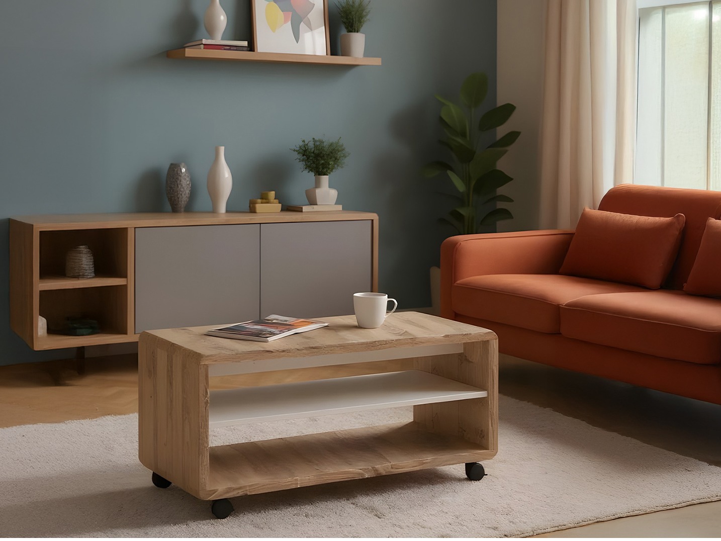 Salontafel Ontario 239 (Sonoma eik + Wit)