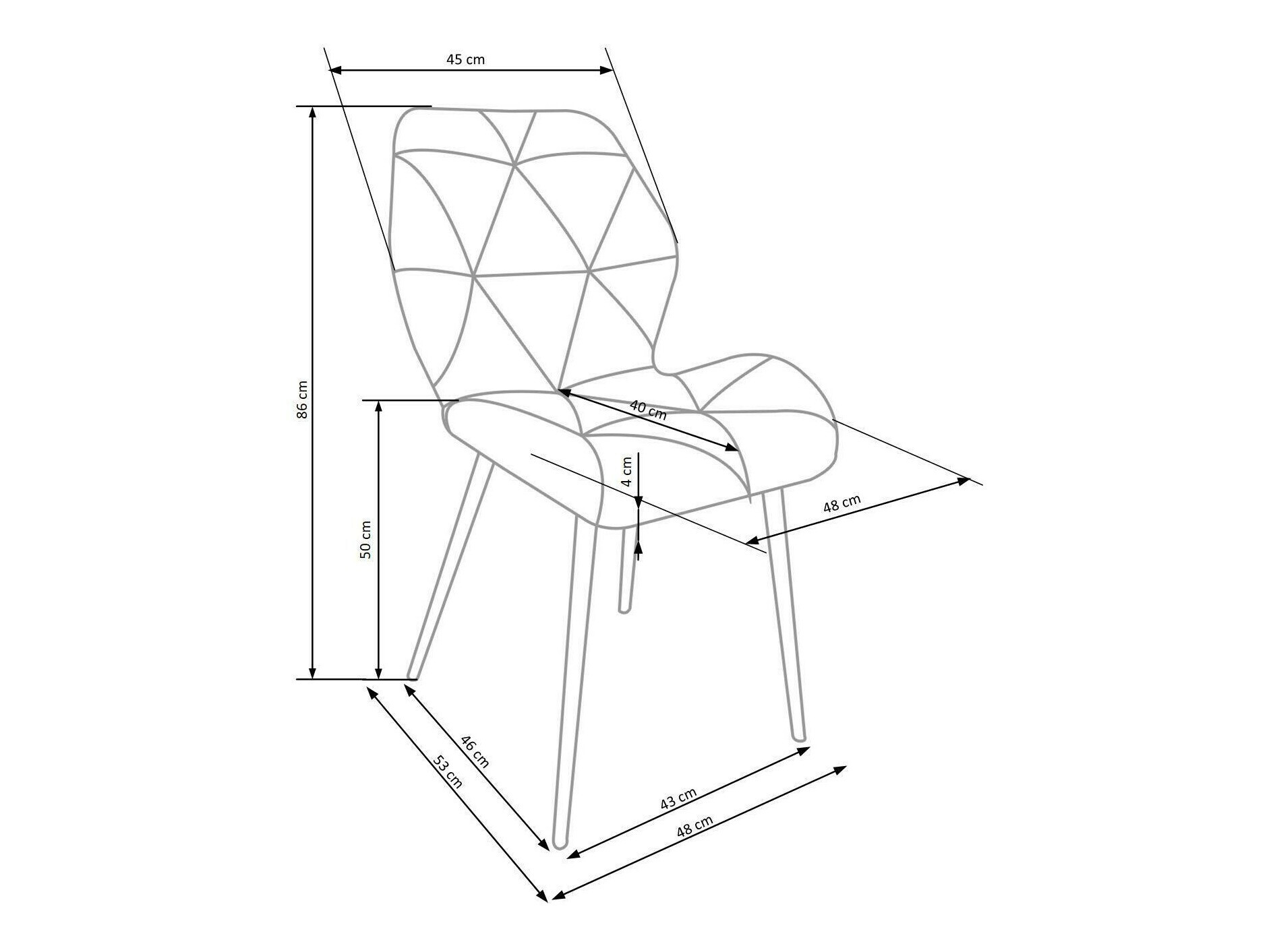 Stoel Houston 1234 (Grijs)