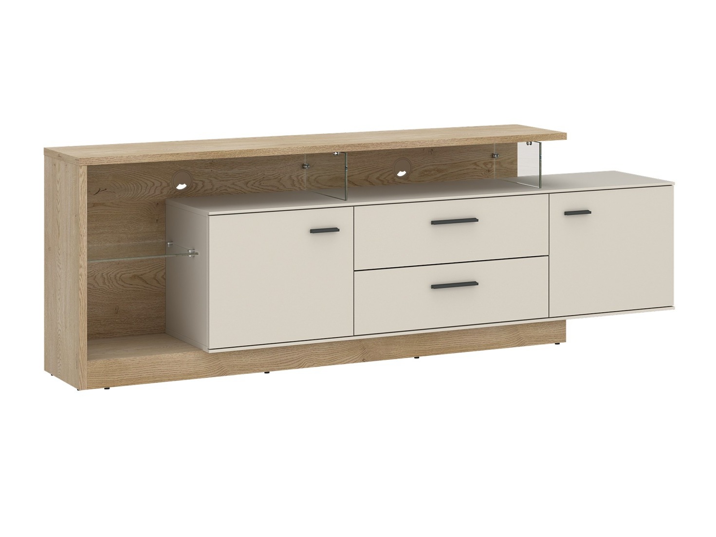TV-meubel Avicoro 106 (Sonoma eik + Kasjmier)