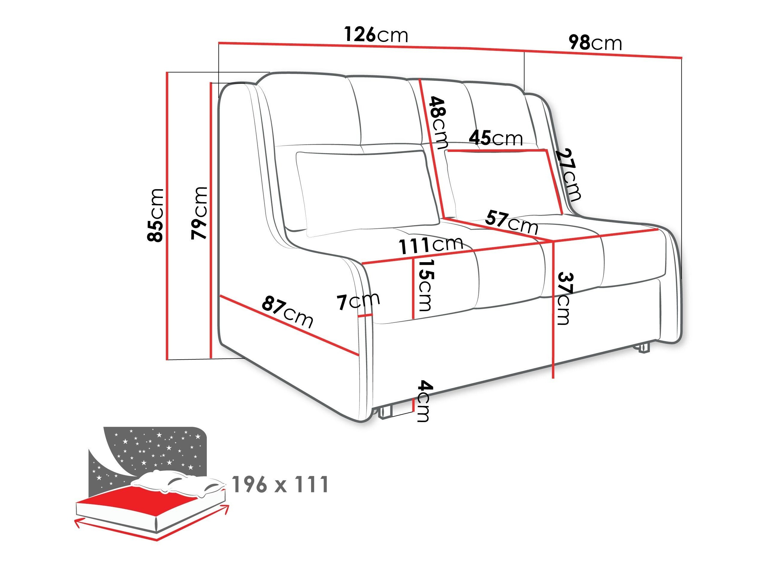 Slaapbank Columbus 255 (Sereno 681)