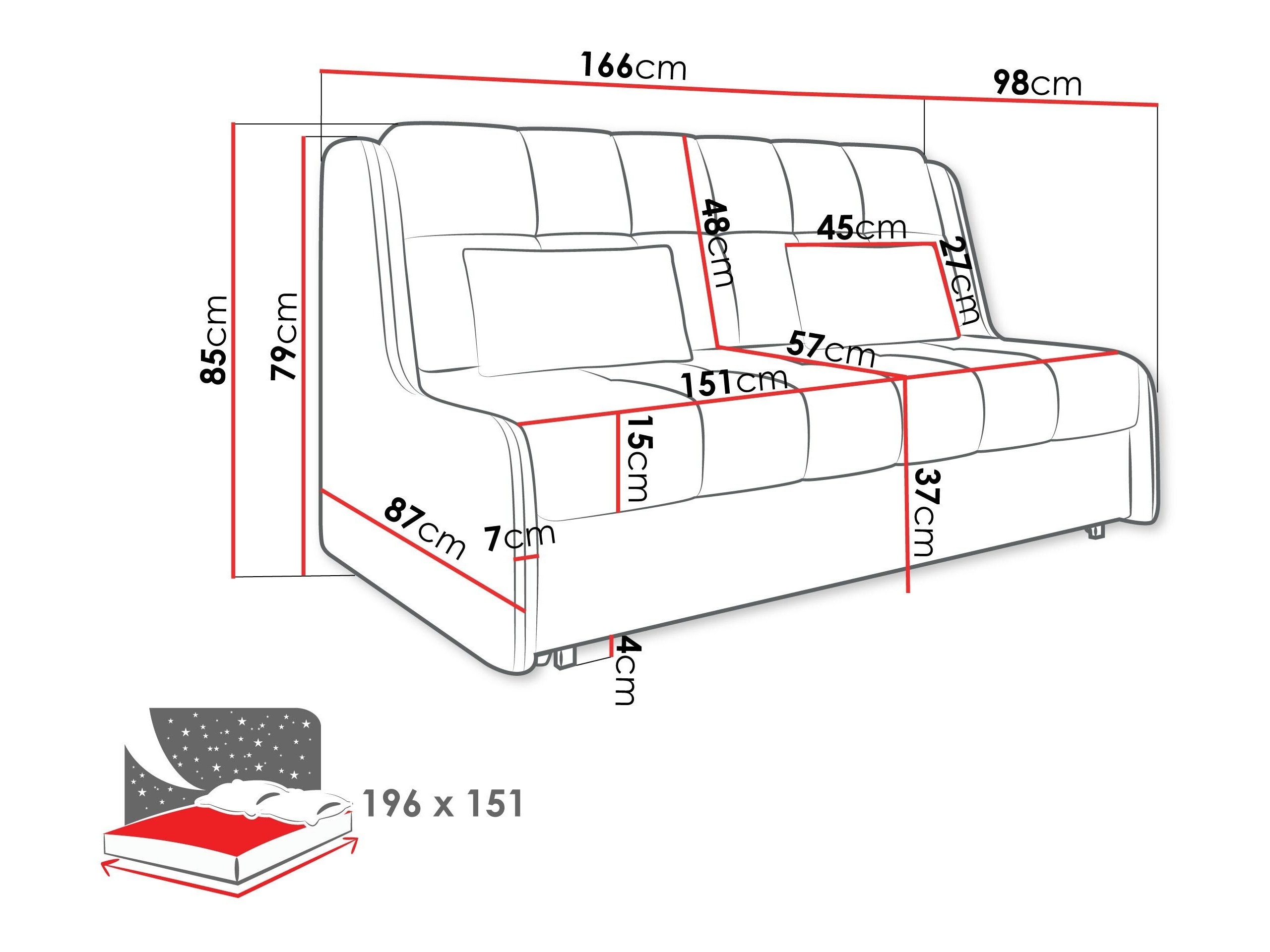 Slaapbank Columbus 257 (Sereno 681)