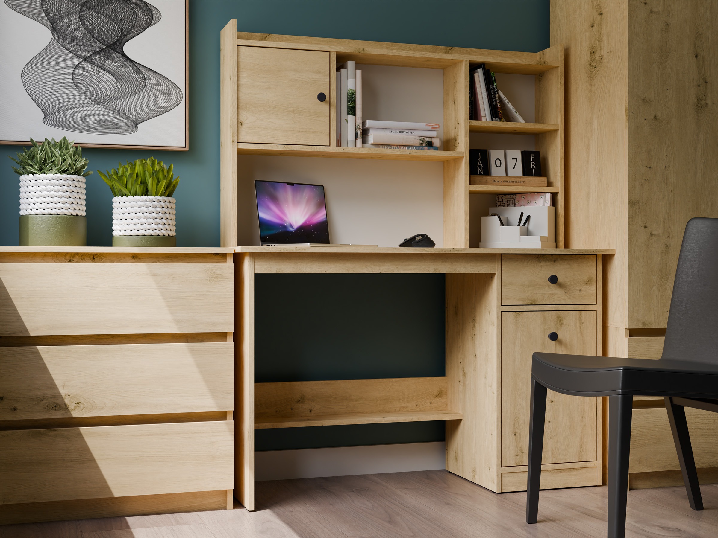 Bureau Mandeville 376 (Artisan eiken)