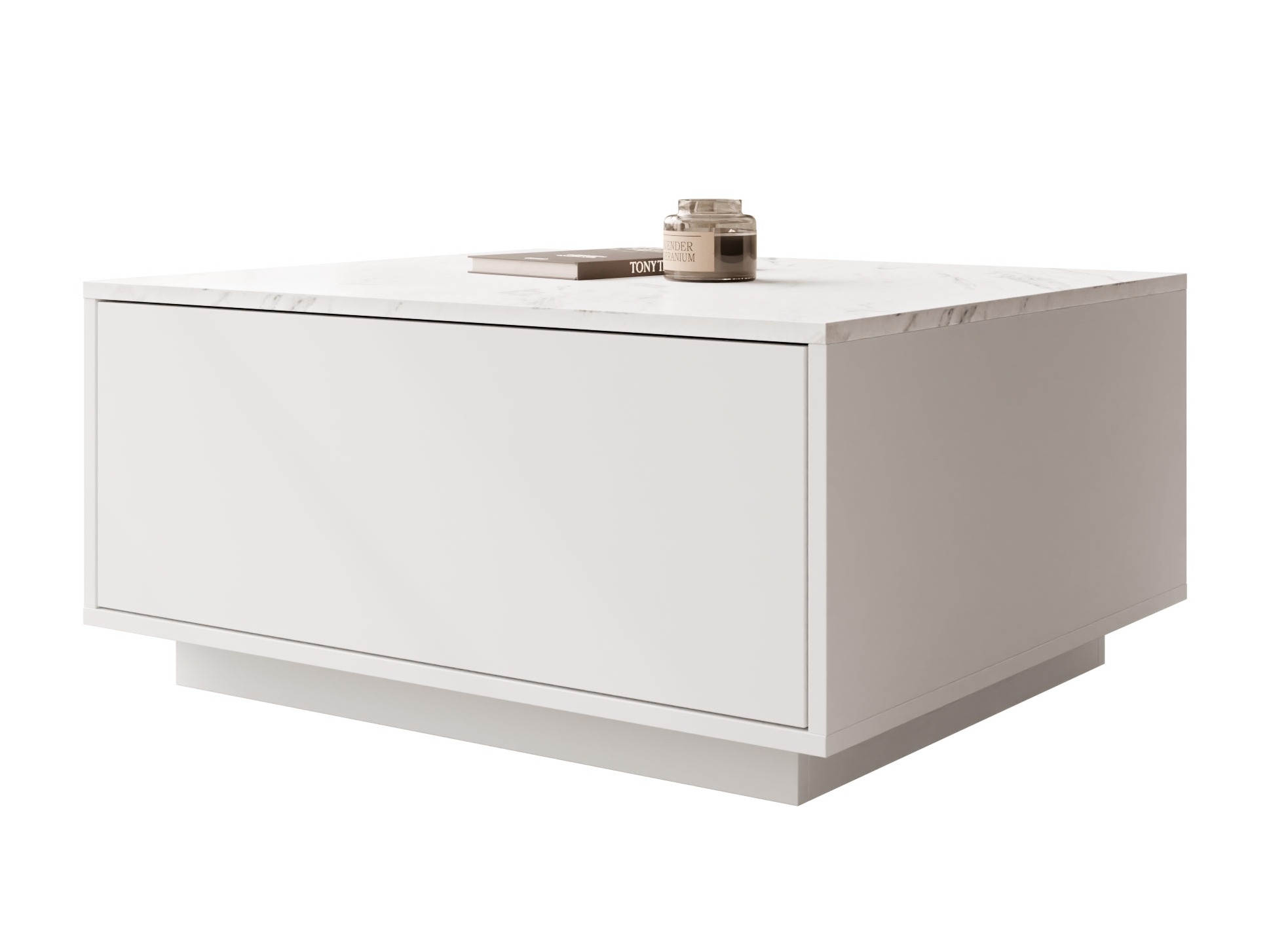 Salontafel Comfivo Unda (Wit marmer + Wit)