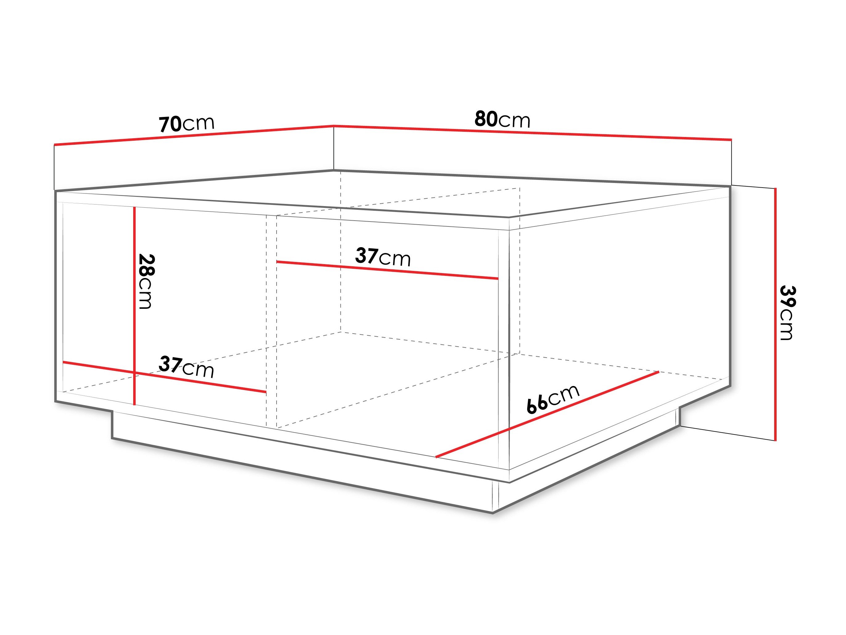 Salontafel Comfivo Unda (Wit marmer + Wit)
