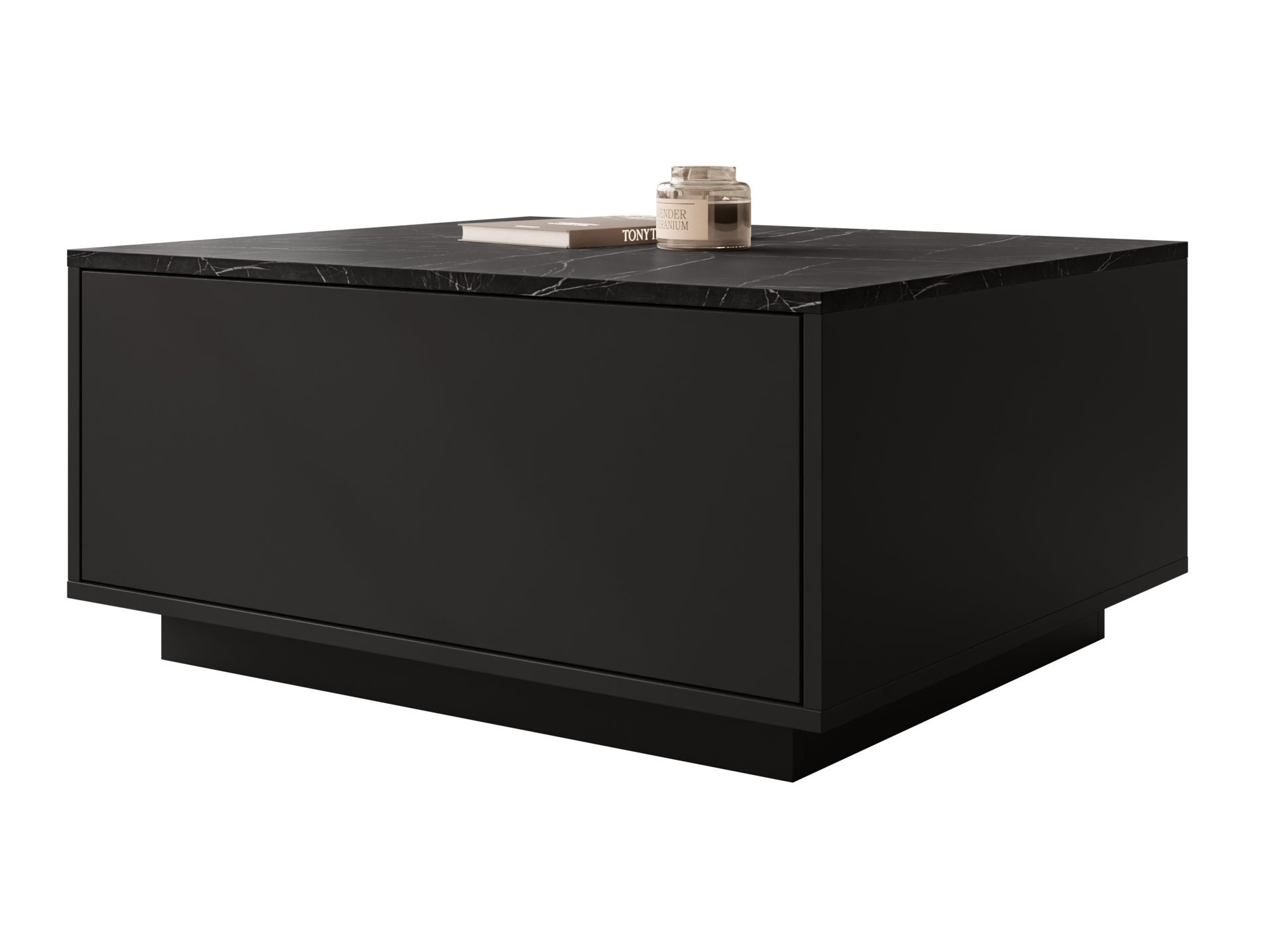 Salontafel Comfivo Unda (Zwart marmer + Zwart)