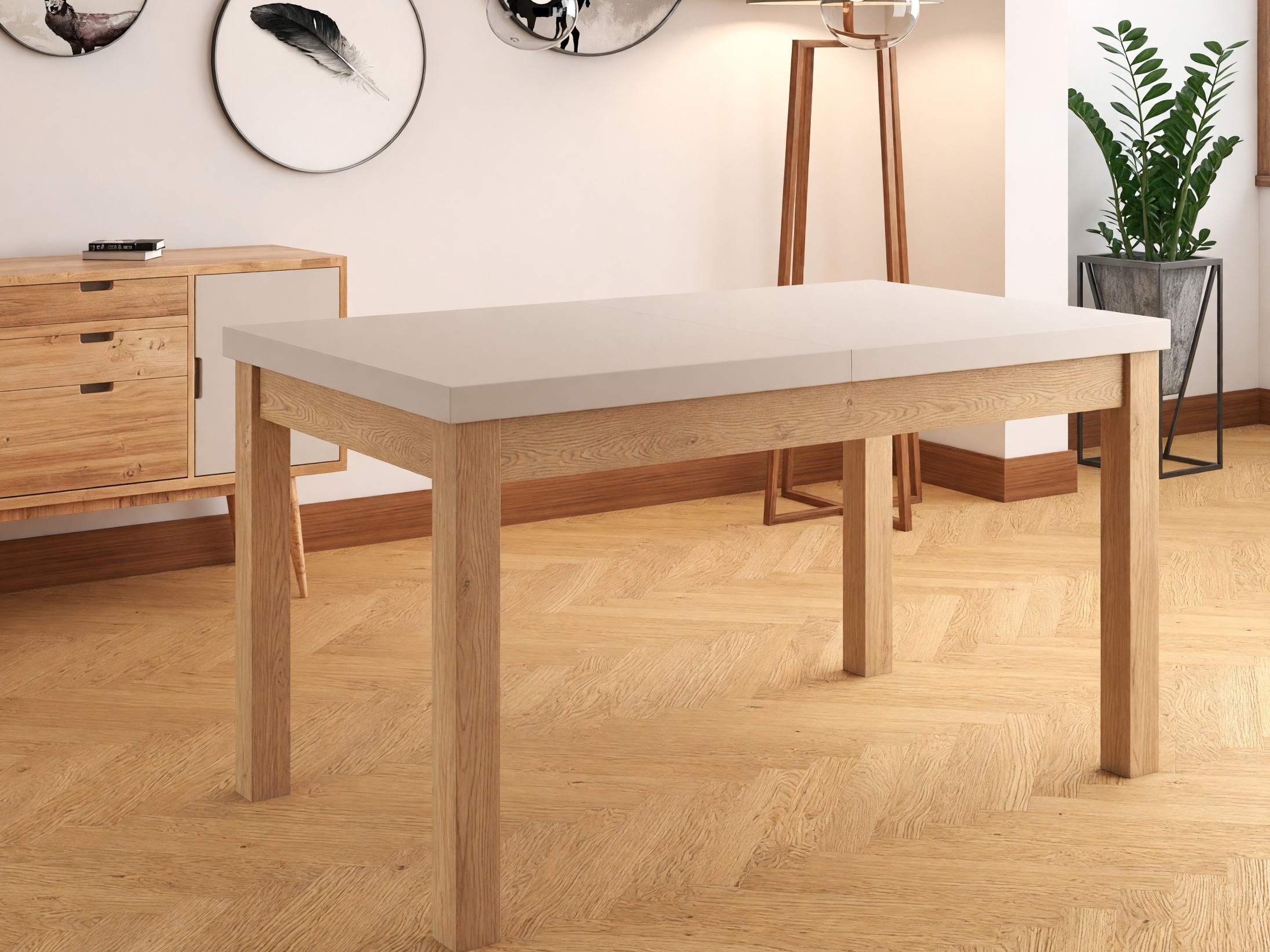 Tafel Detroit 976 (Kasjmier + Cremona eiken)