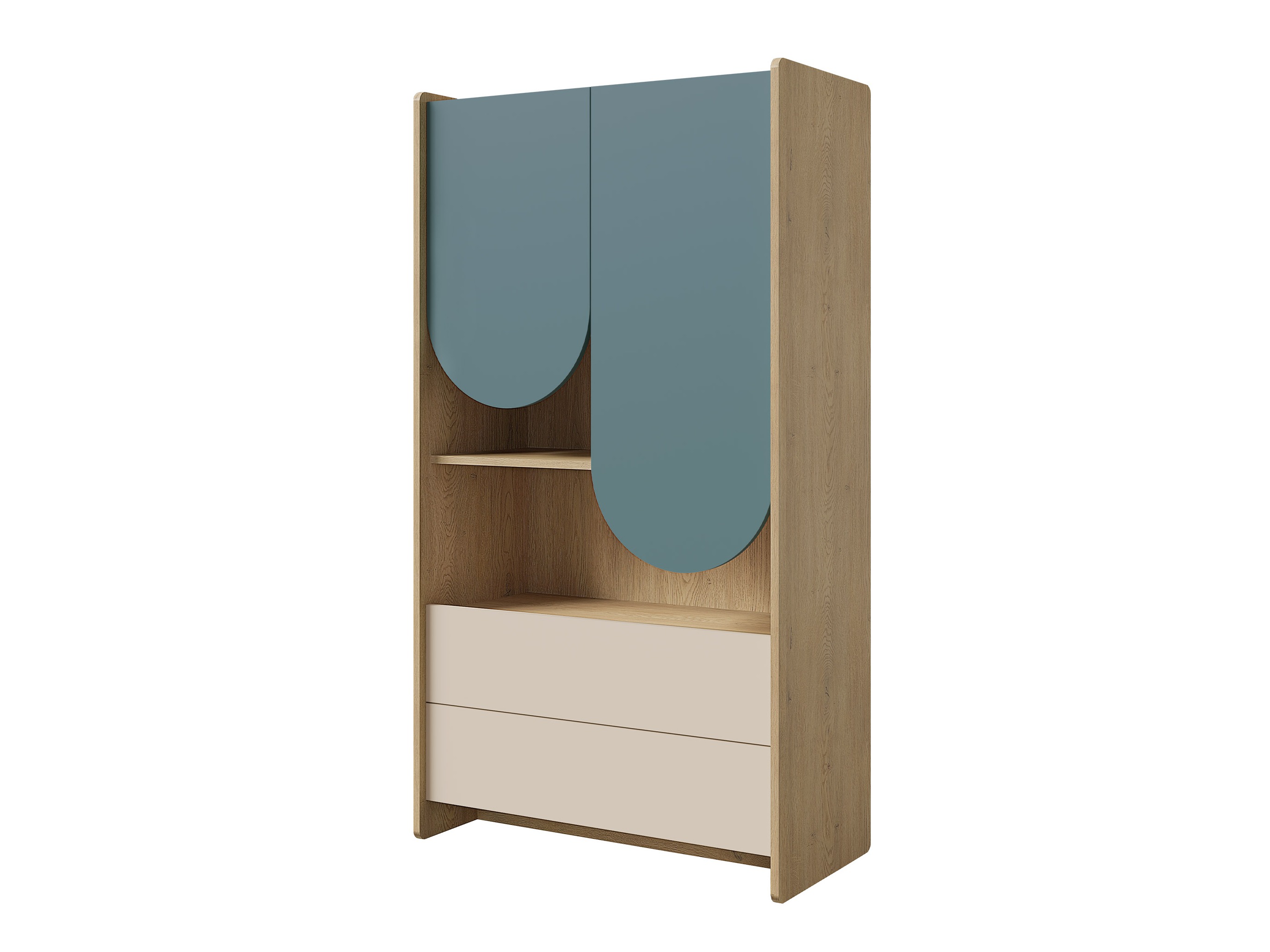Boekenkast Fivelbi 105 (Blauw)