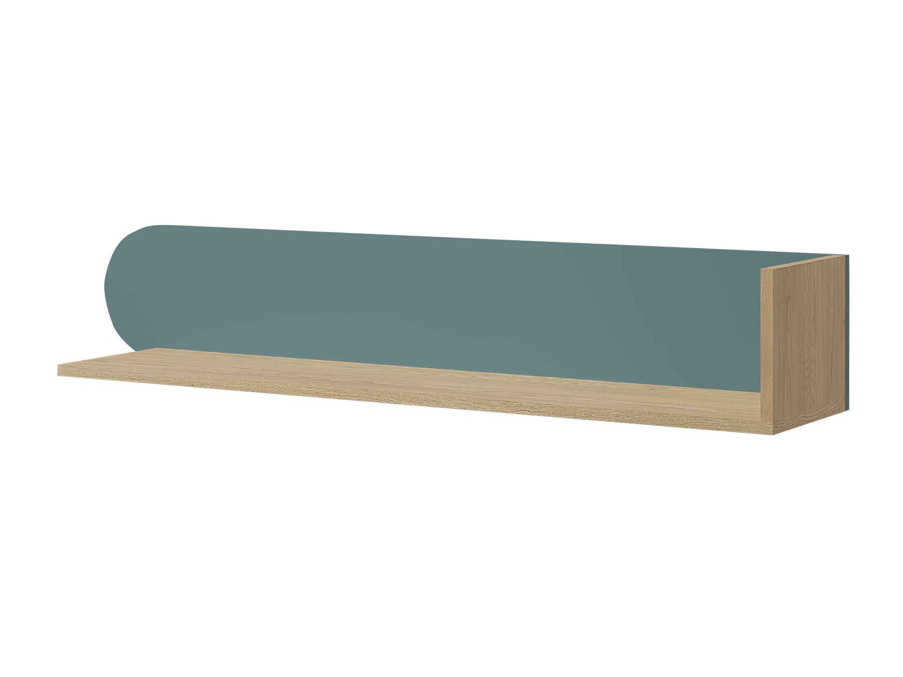 Wandplank Fivelbi 113 (Cremona eiken + Blauw)