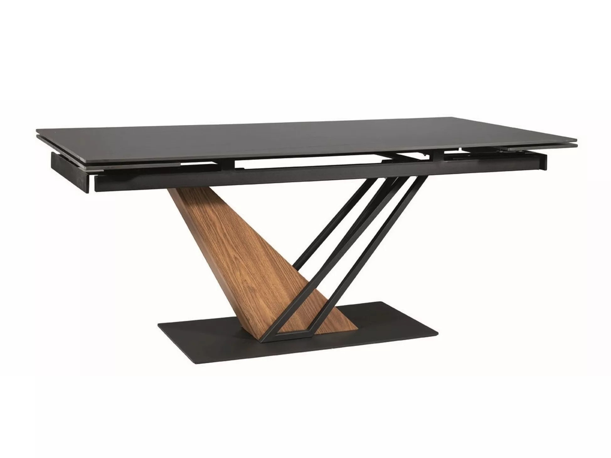 Tafel Detroit 996 (Zwart marmer + Eiken)
