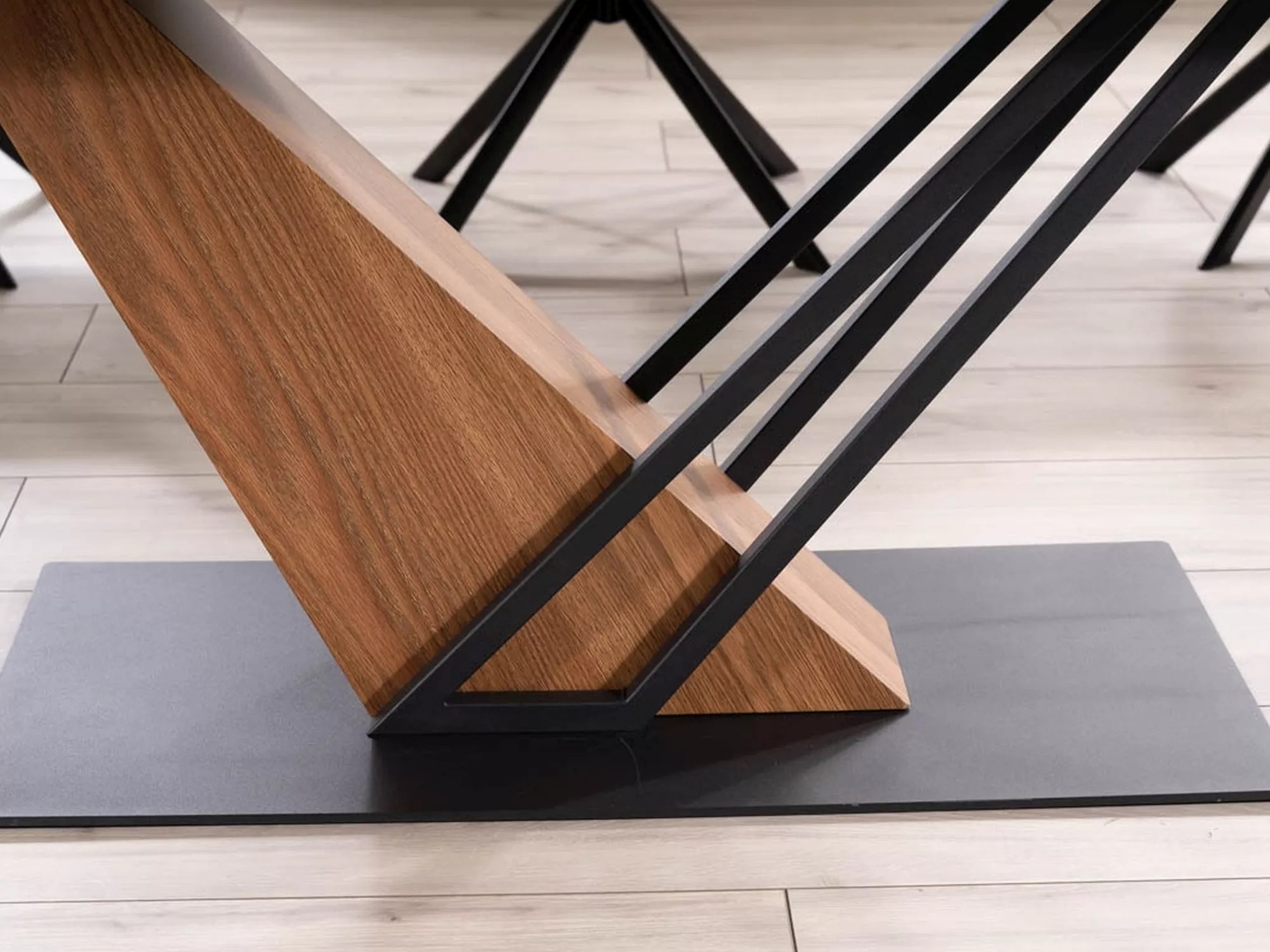 Tafel Detroit 996 (Zwart marmer + Eiken)