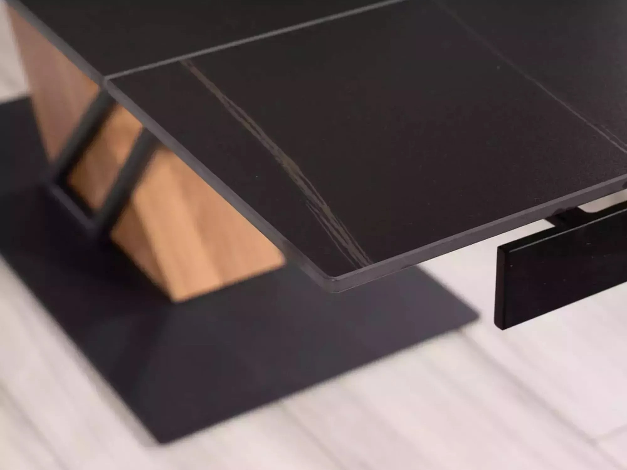 Tafel Detroit 996 (Zwart marmer + Eiken)