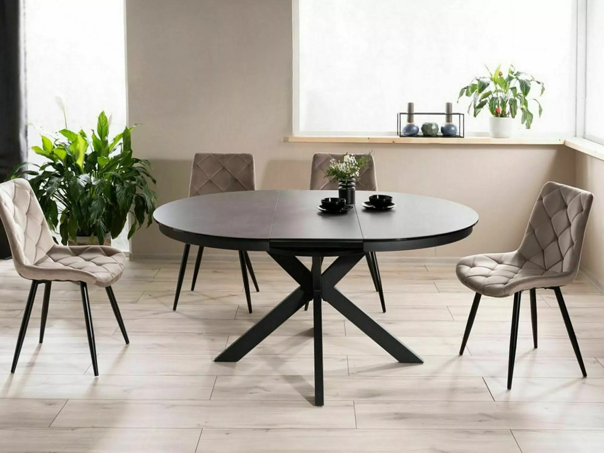 Tafel Detroit 998 (Zwart + Donkergrijs)