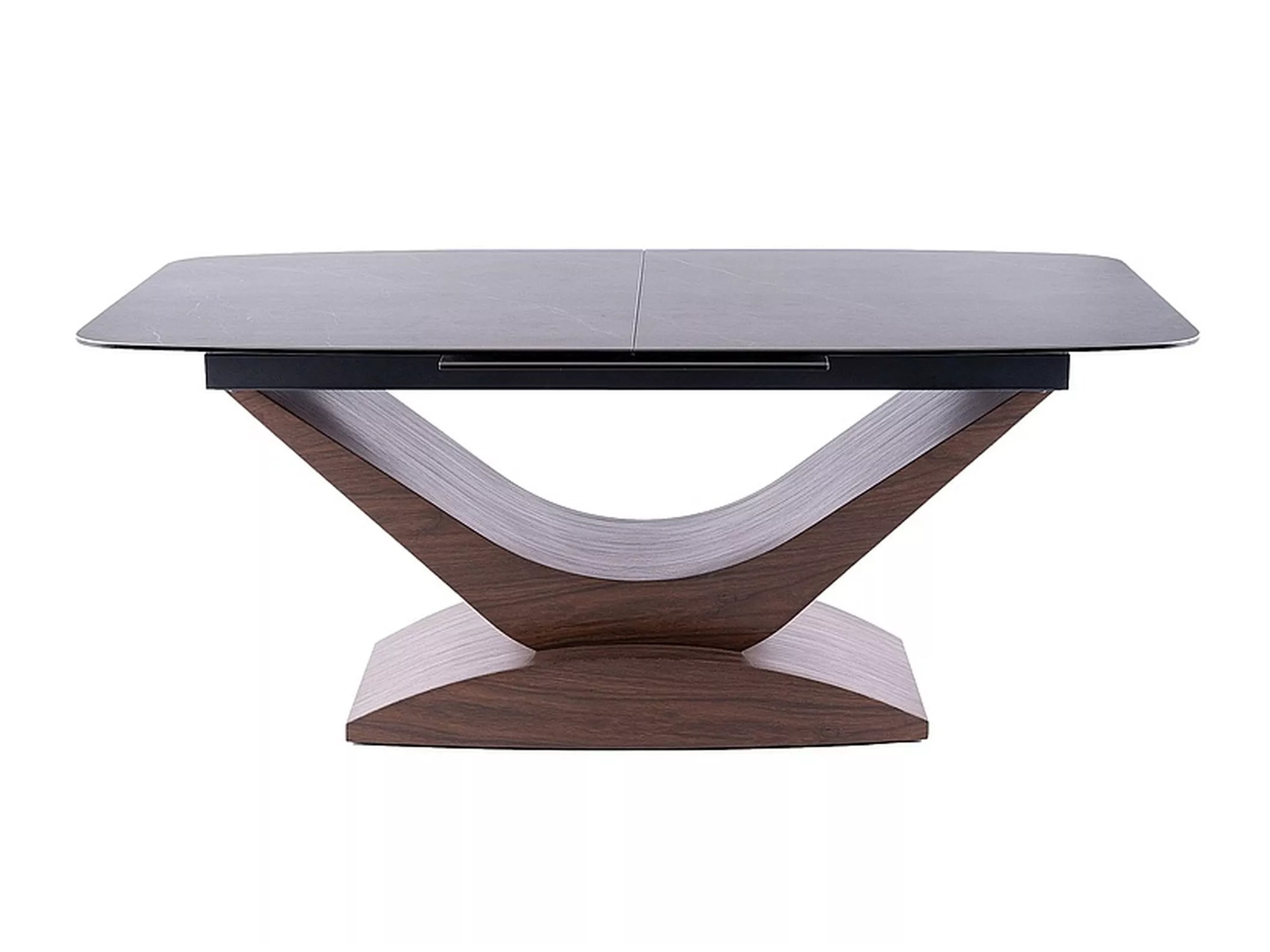 Tafel Detroit 1001 (Notenhout + Grijs marmer)