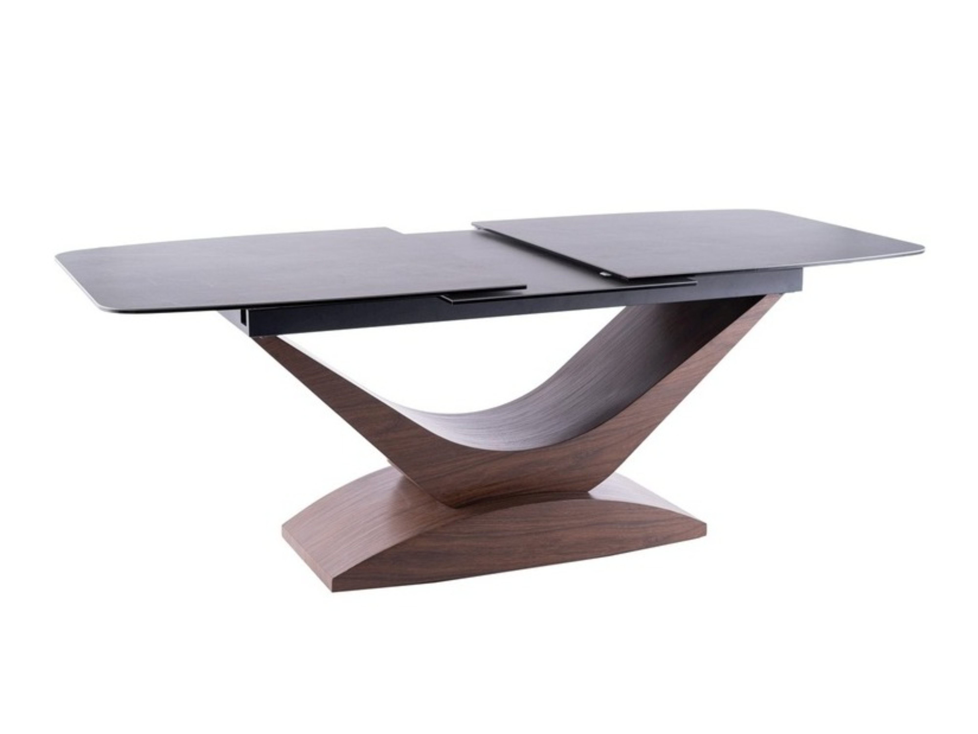 Tafel Detroit 1001 (Notenhout + Grijs marmer)