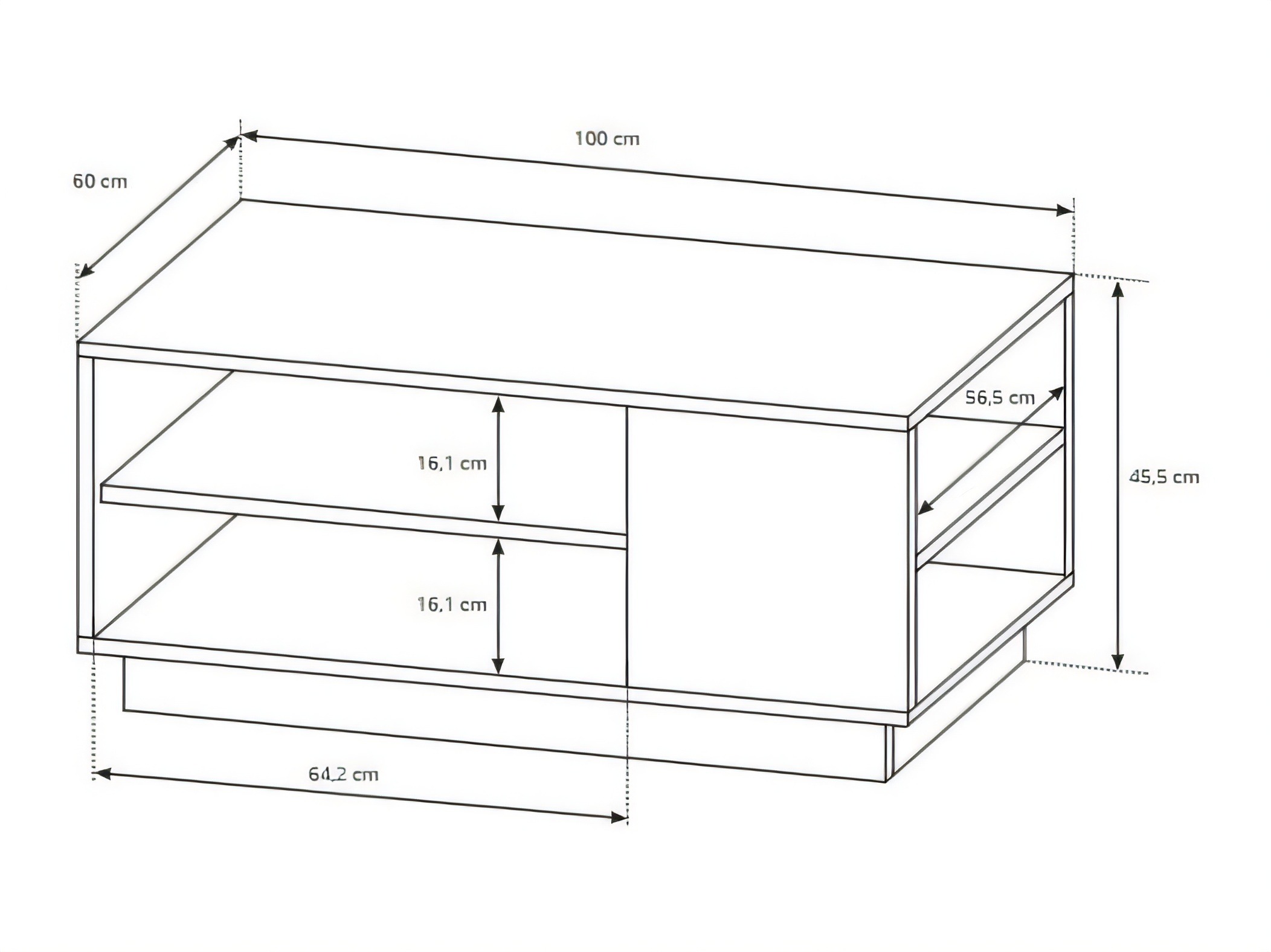 Salontafel Novbela 109 (Wit + Kleinzoon eik)