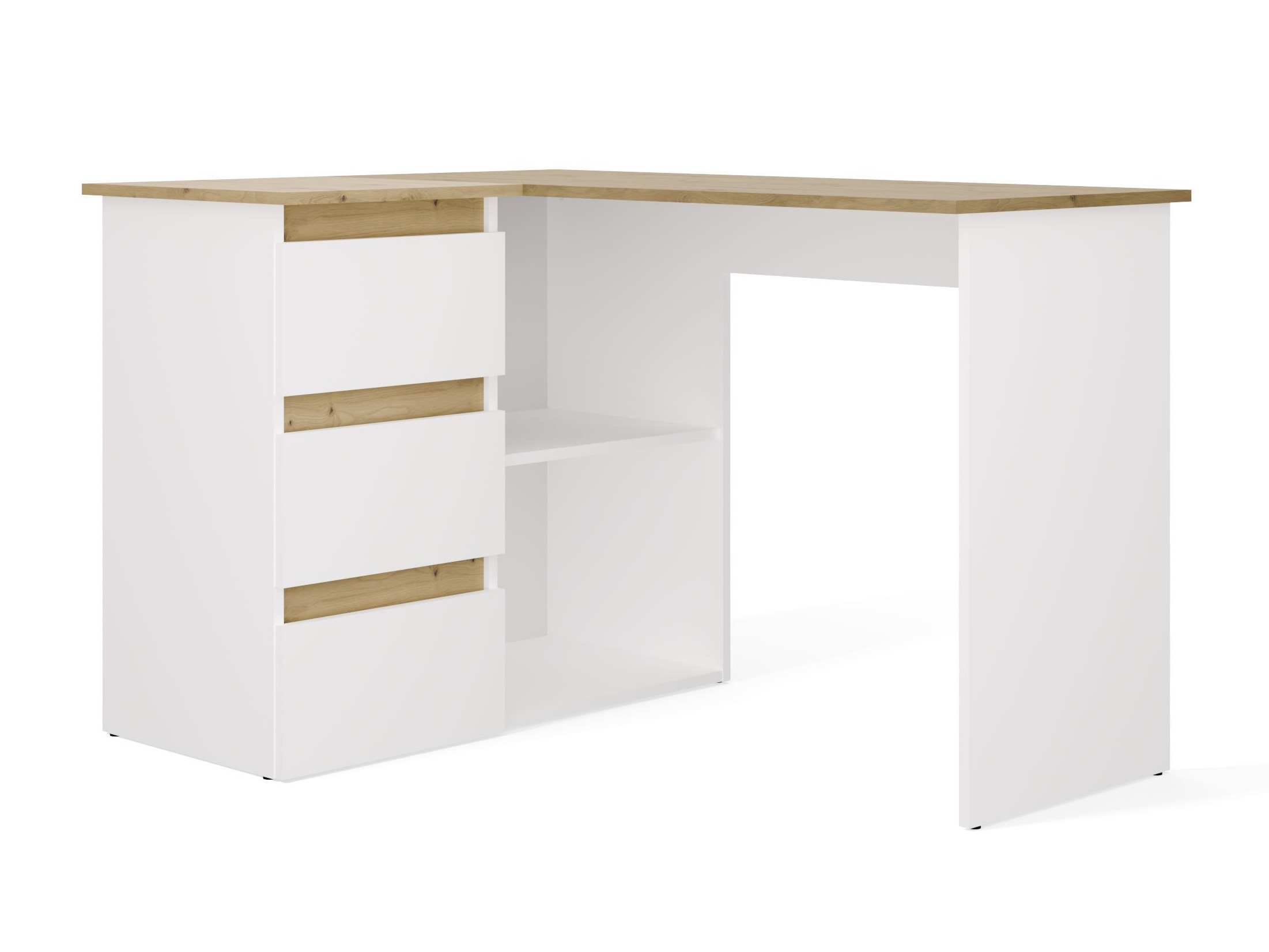Hoekbureau Mandeville 365 (Artisan eiken + Wit)