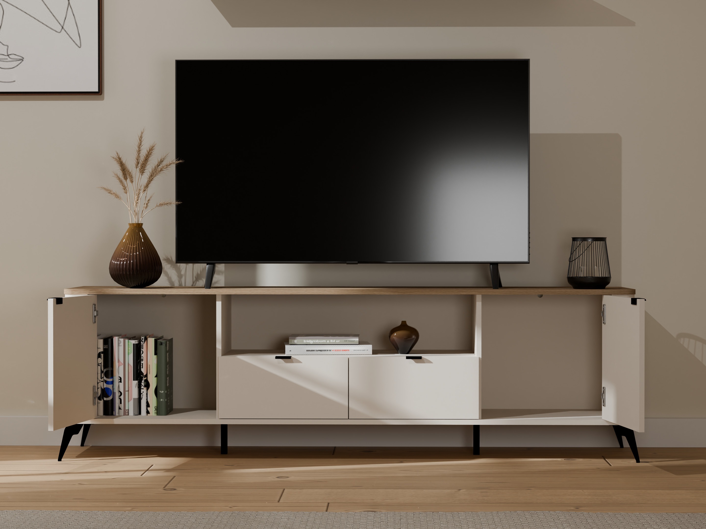 TV-meubel Soavie 108 (Kasjmier + Eiken)