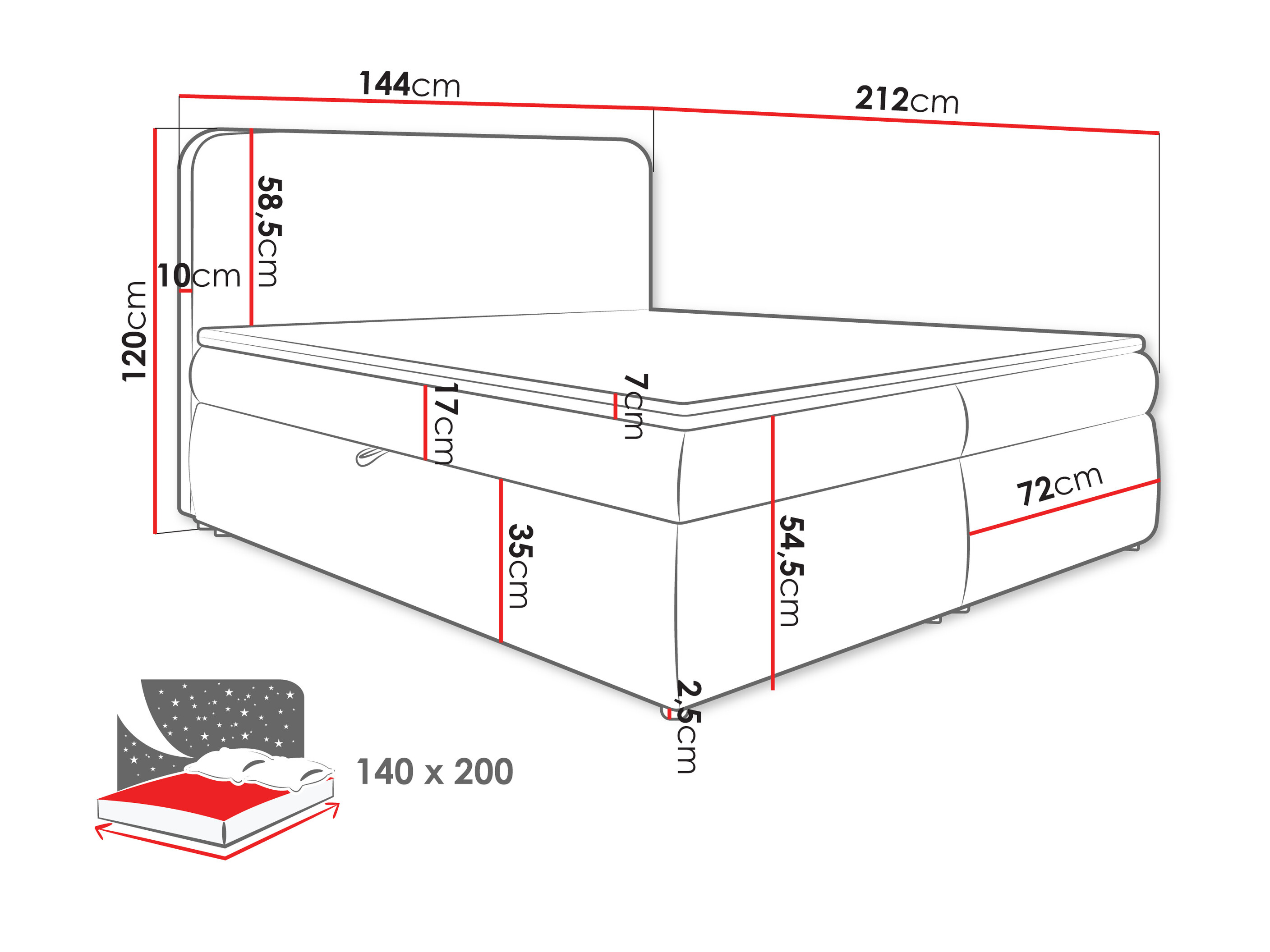 Boxspring Portage 111 (Vibe 03)
