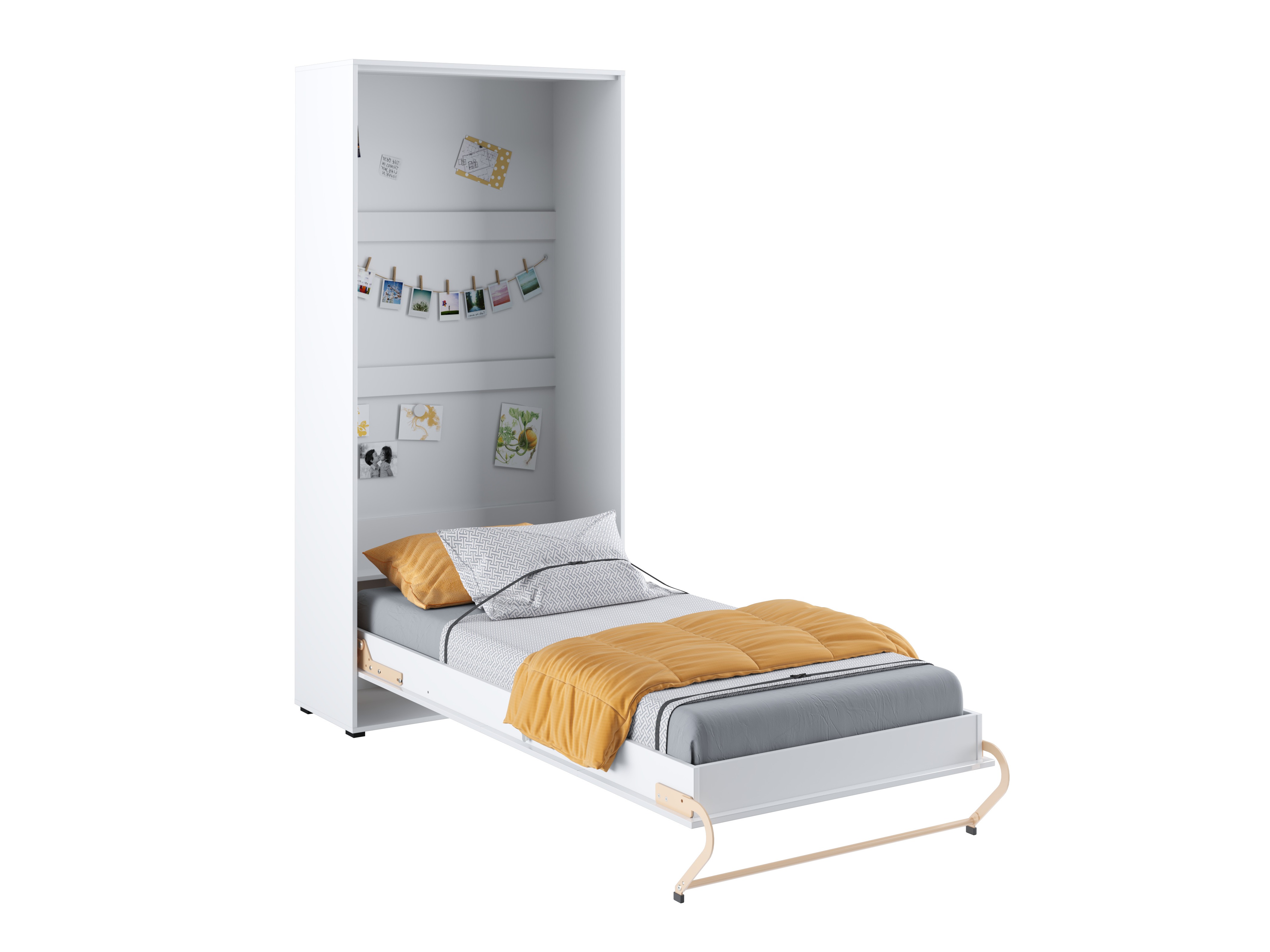 Muurbed Concept Pro Lenart III (Wit + Glanzend wit)