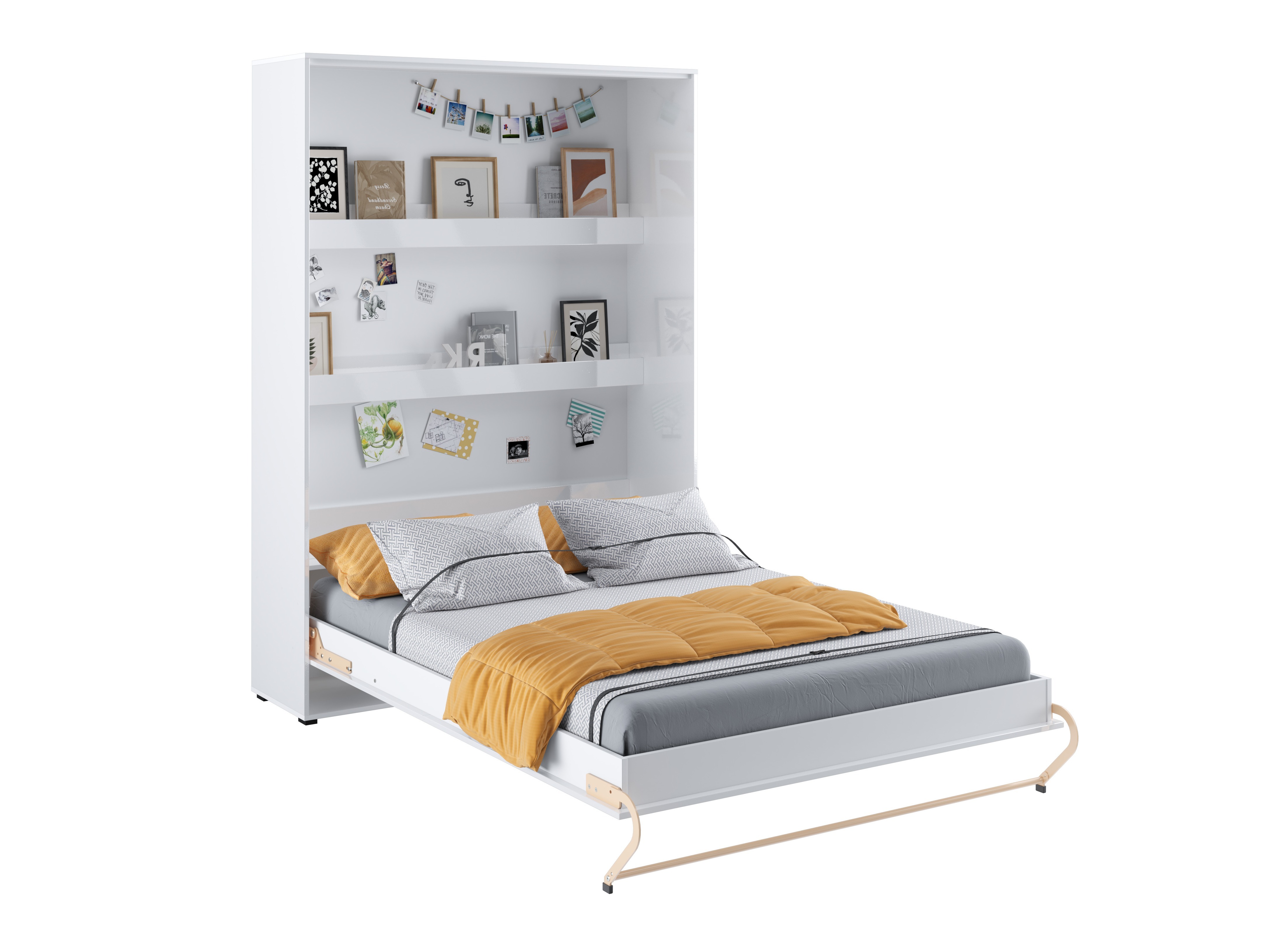 Muurbed Concept Pro Lenart III (Wit + Glanzend wit)