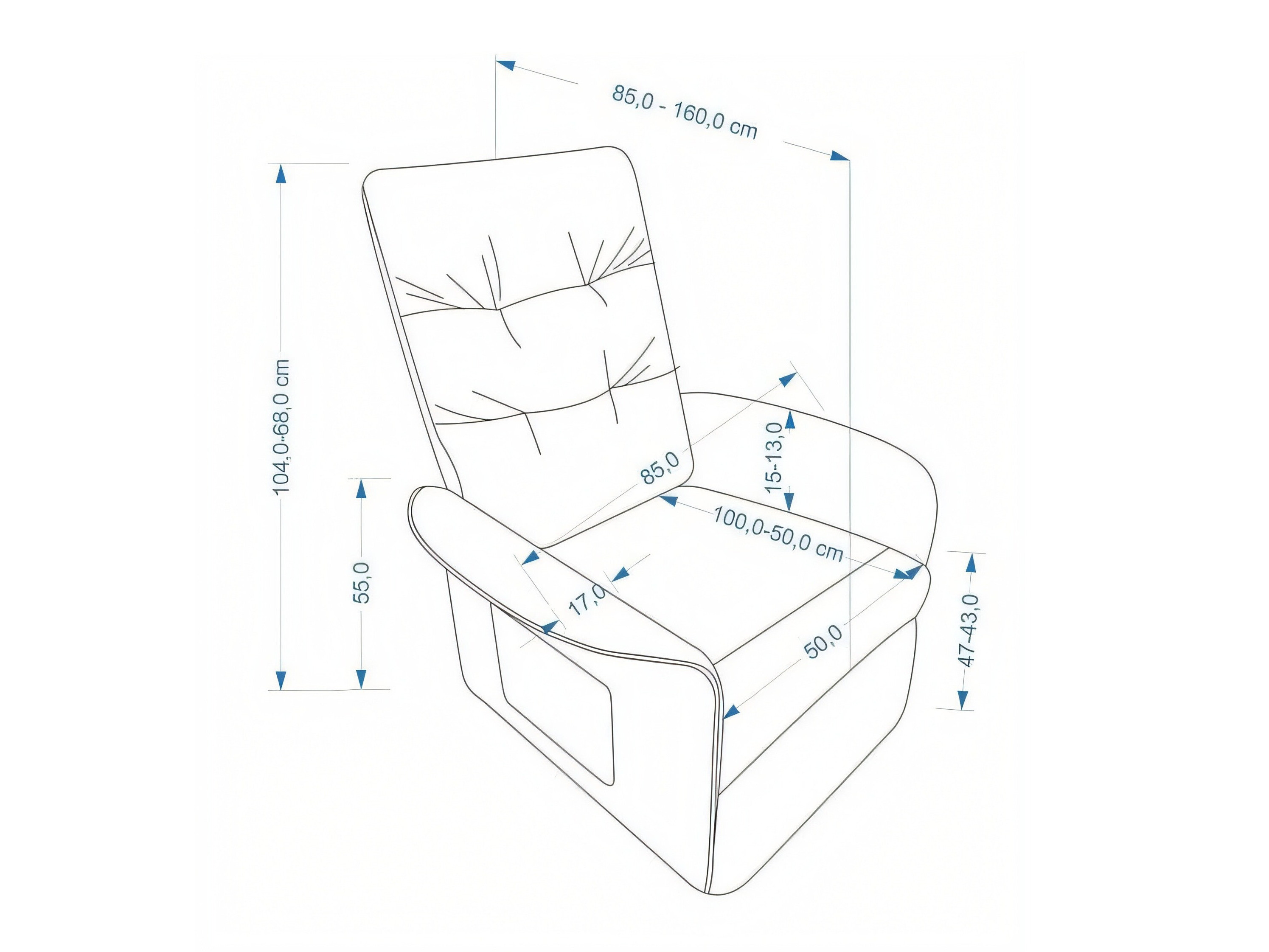 Relaxfauteuil Houston 2171 (Beige)