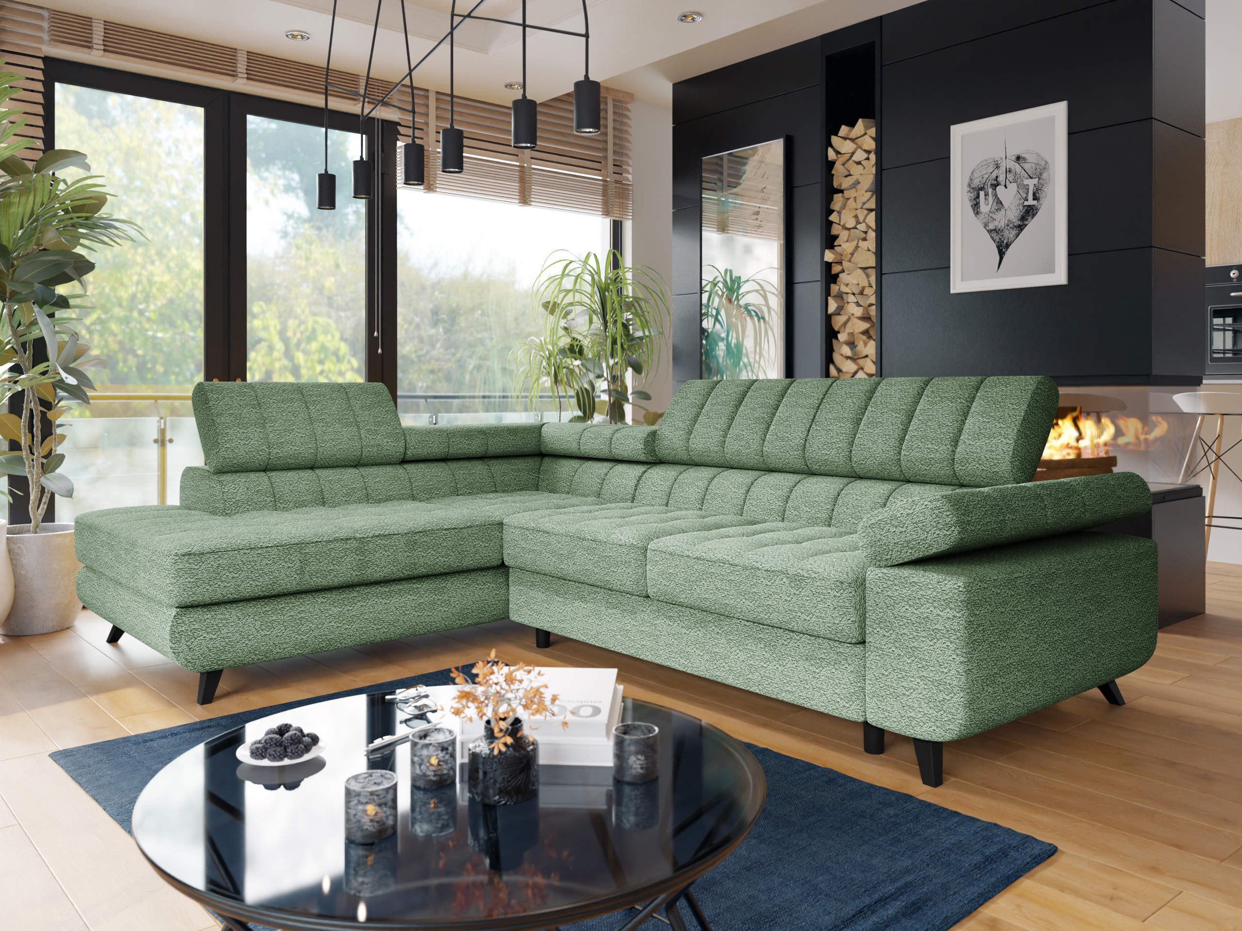 Hoekbank Comfivo Agnus (Boucle Abriamo 10)
