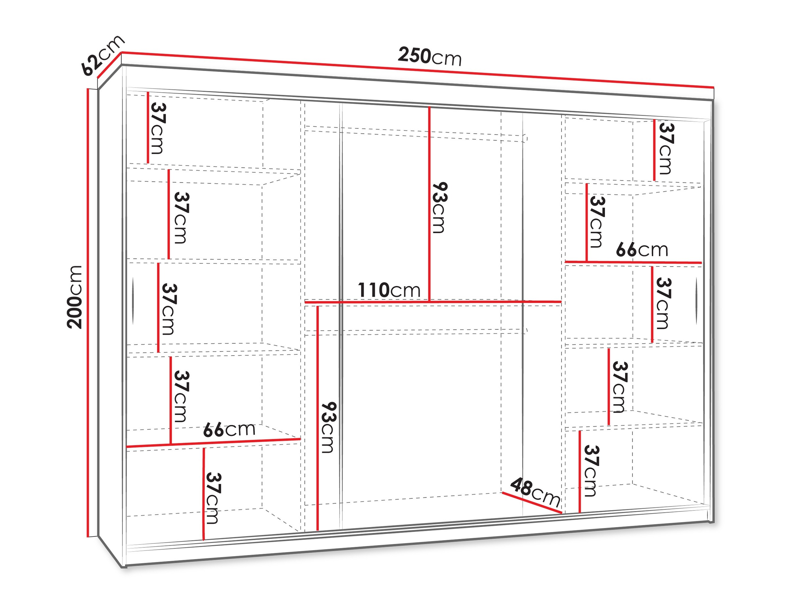 Kledingkast Hartford 497 (Kasjmier)