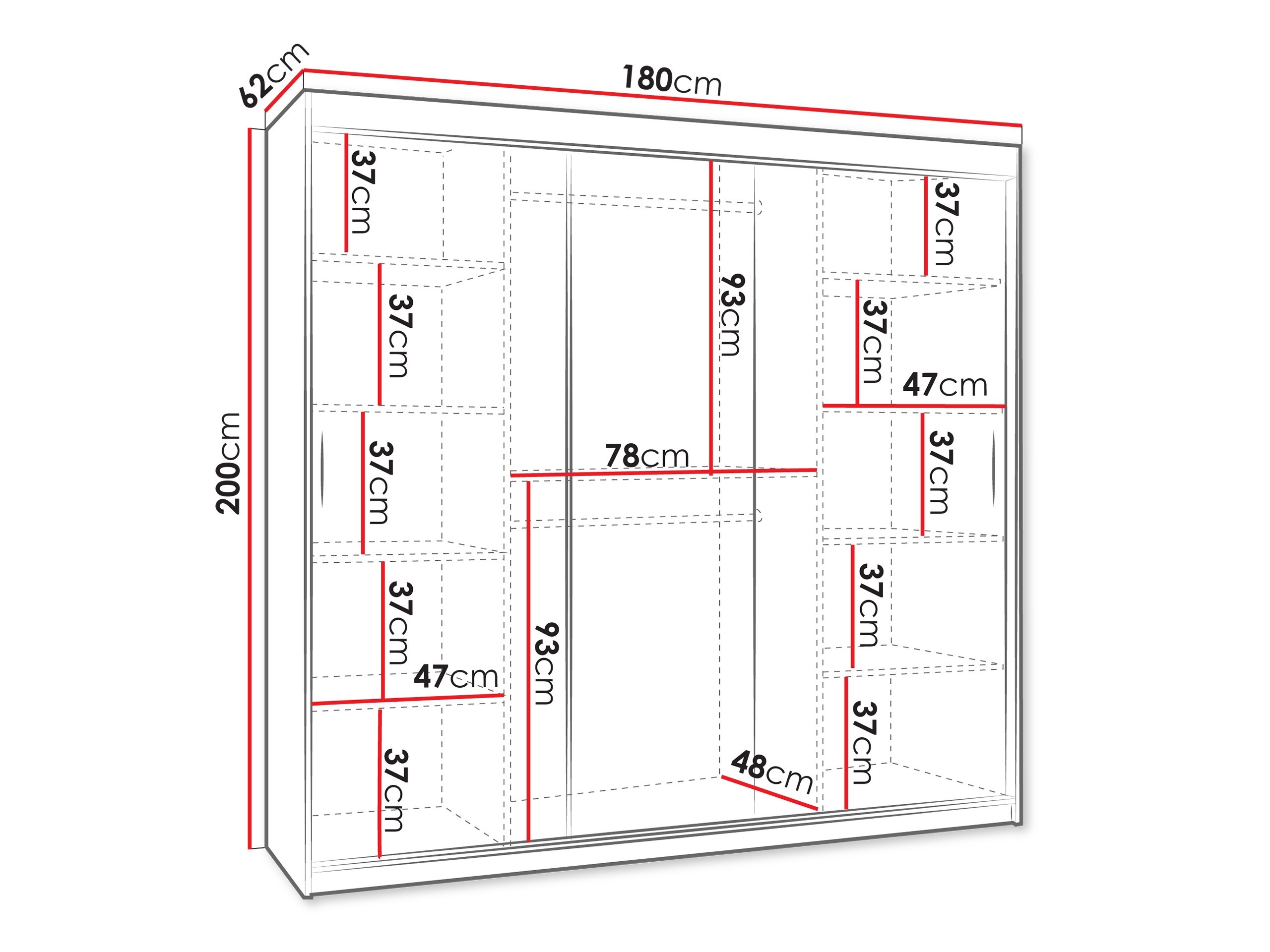 Kledingkast Hartford 500 (Wit)
