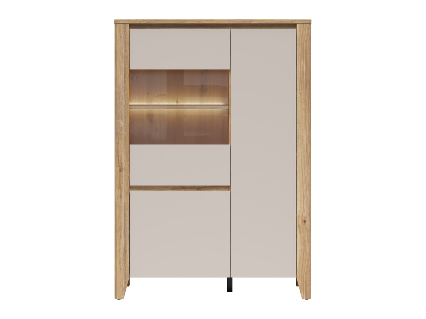 Boekenkast Talduno 101 (Licht eiken + Kasjmier)