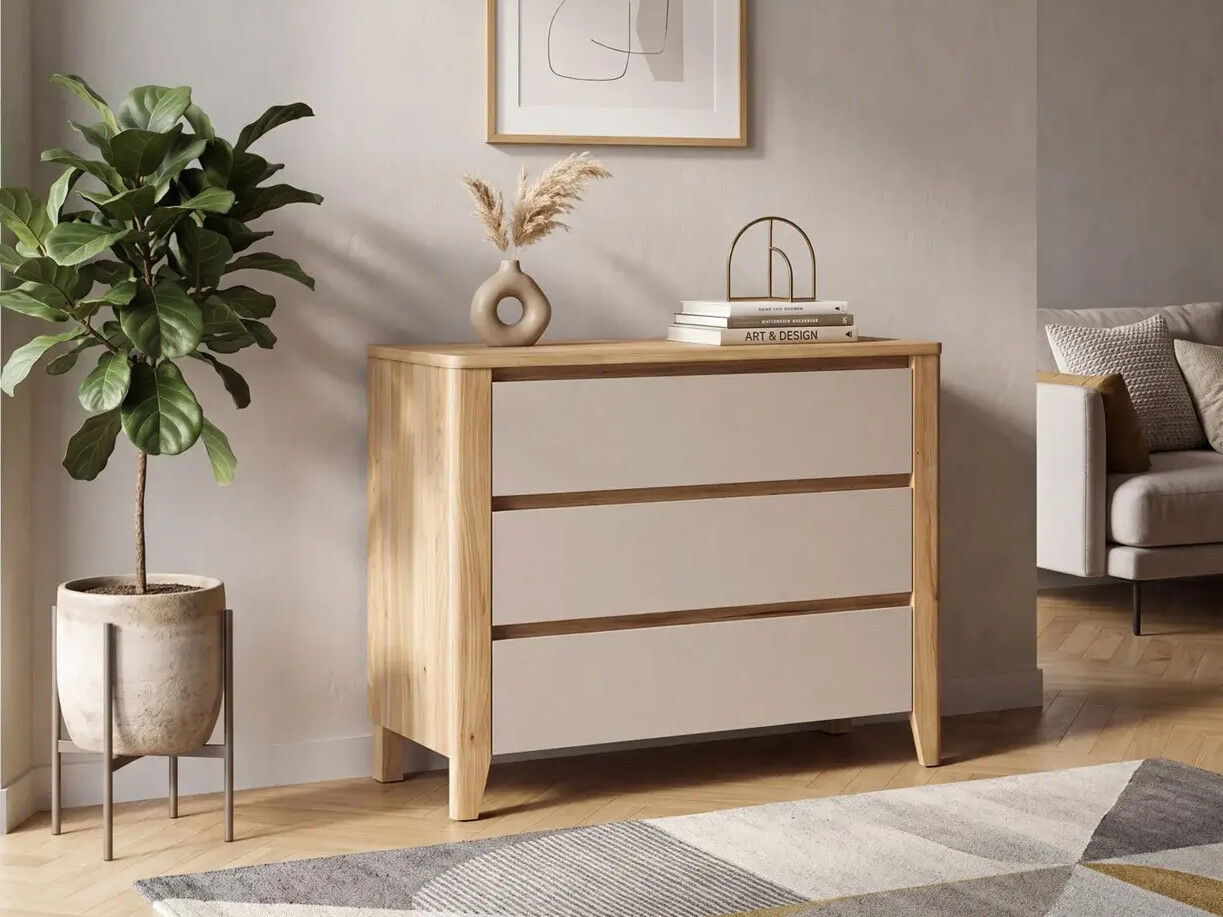 Ladekast Talduno 102 (Licht eiken + Kasjmier)