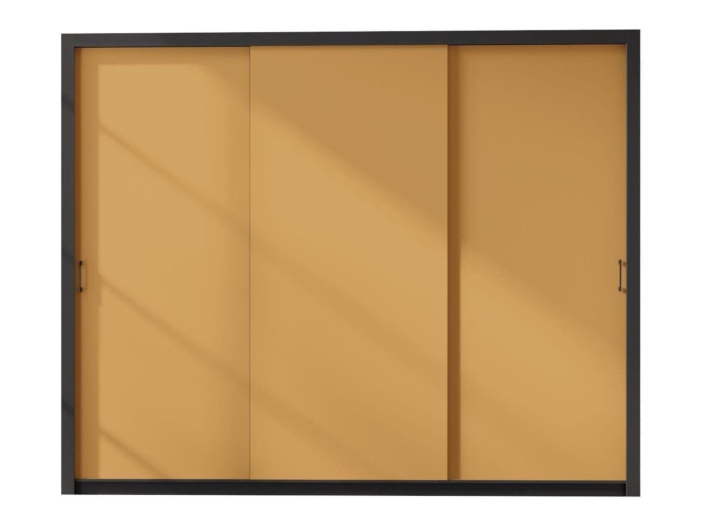 Kledingkast Murrieta 193 (Zwart + Geel)