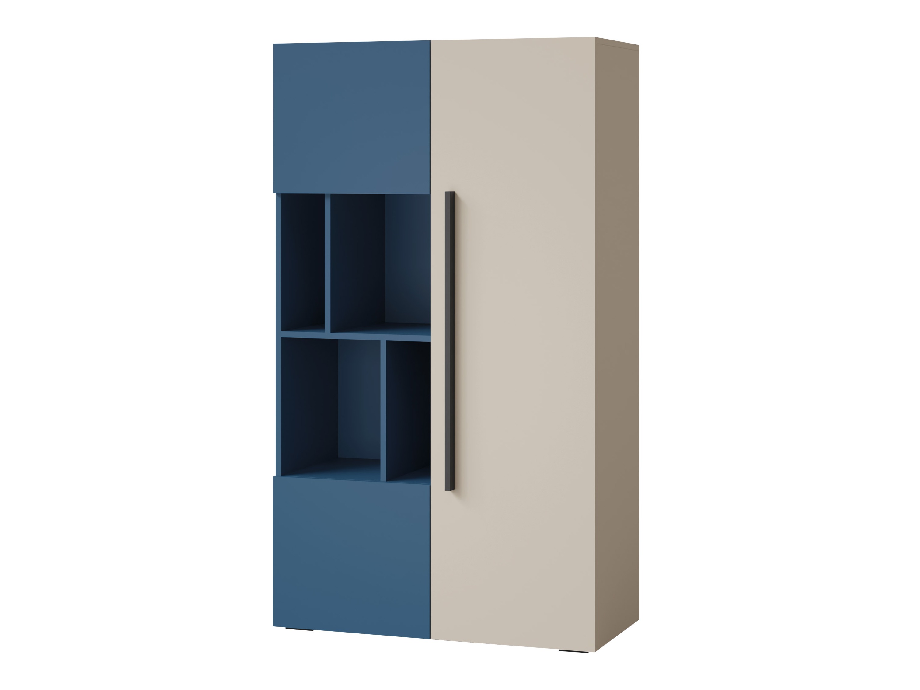 Boekenkast Etruva 104 (Kasjmier + Blauw)