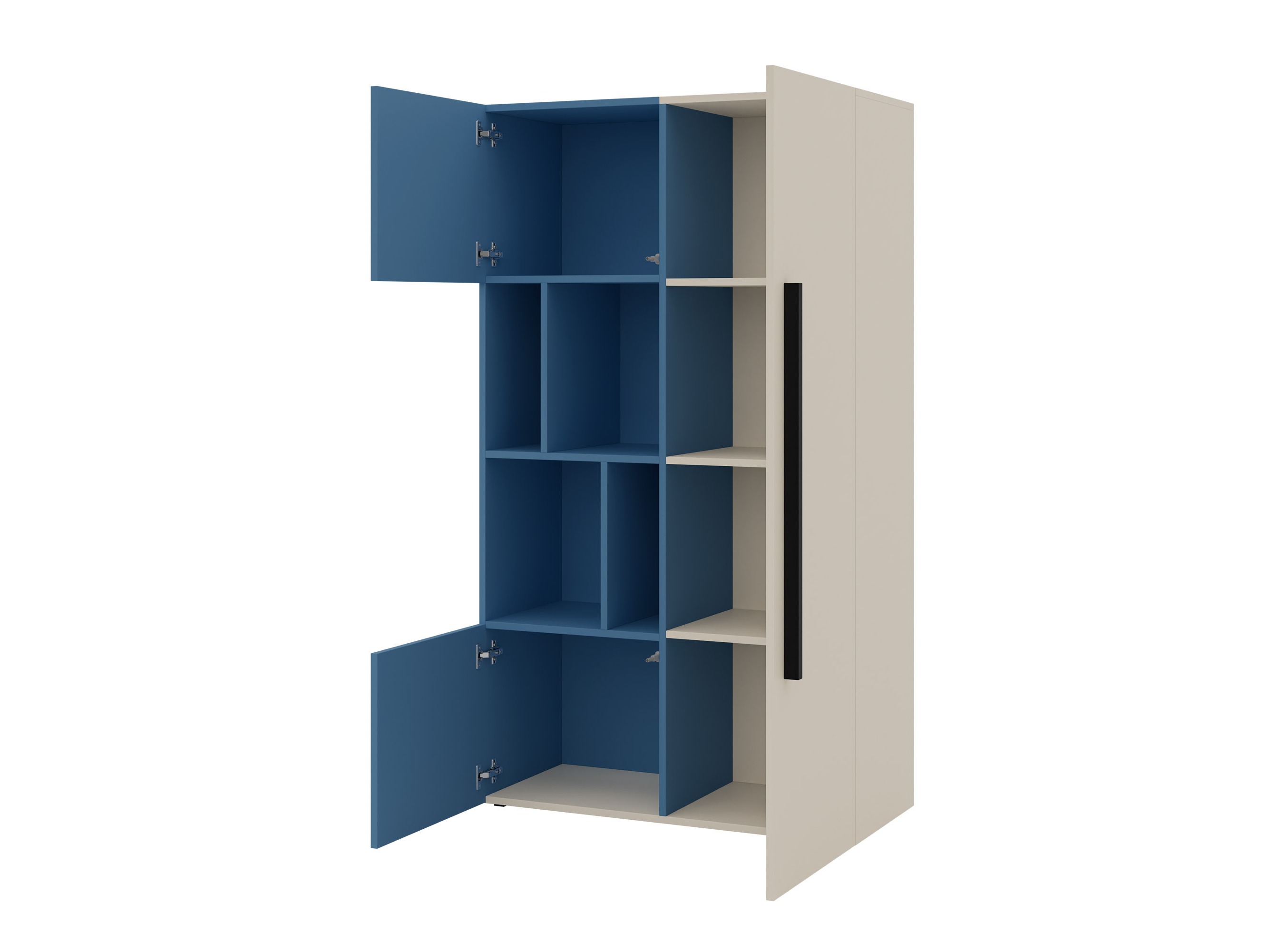 Boekenkast Etruva 104 (Kasjmier + Blauw)