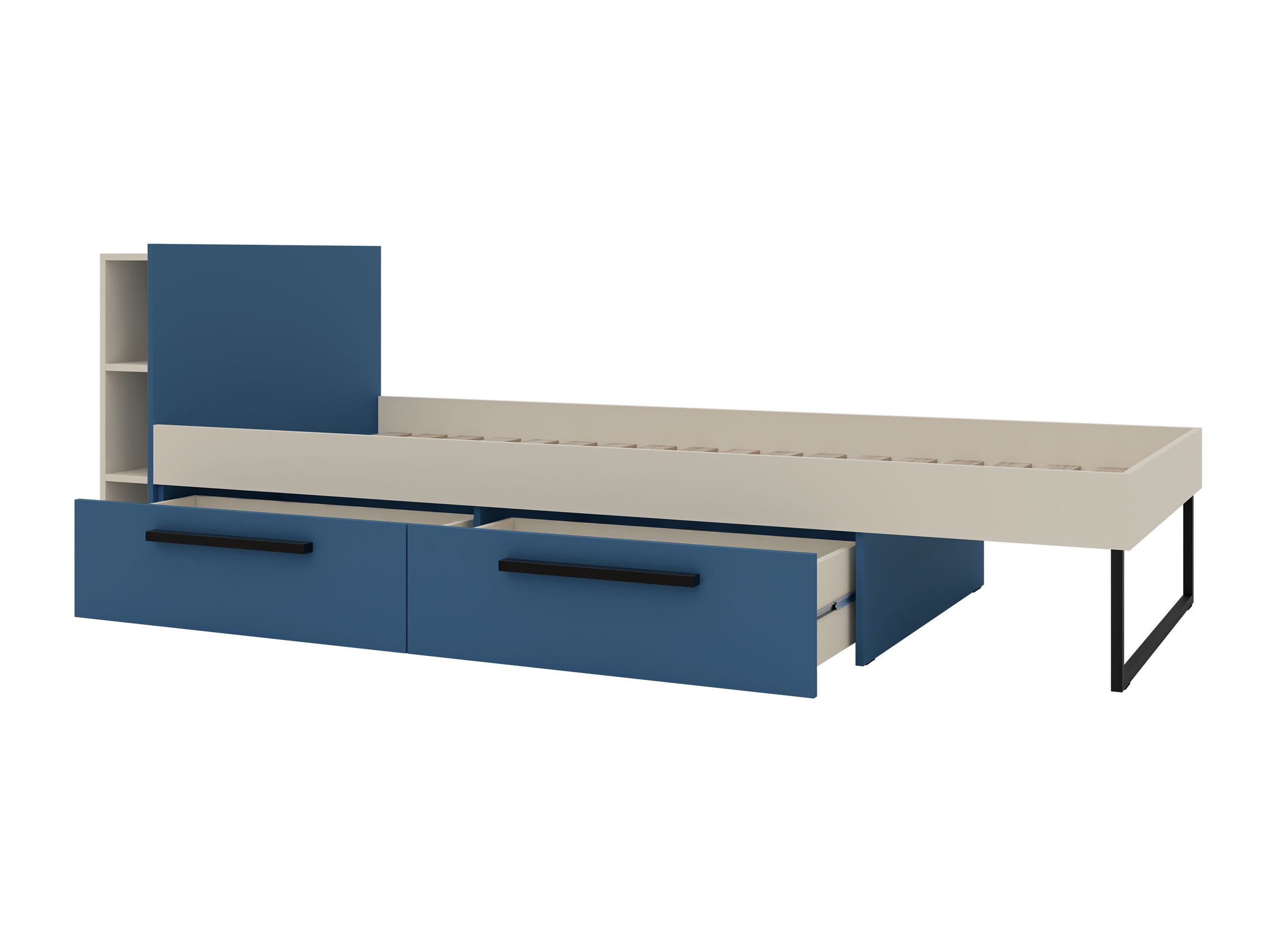 Bed Etruva 110 (Kasjmier + Blauw)